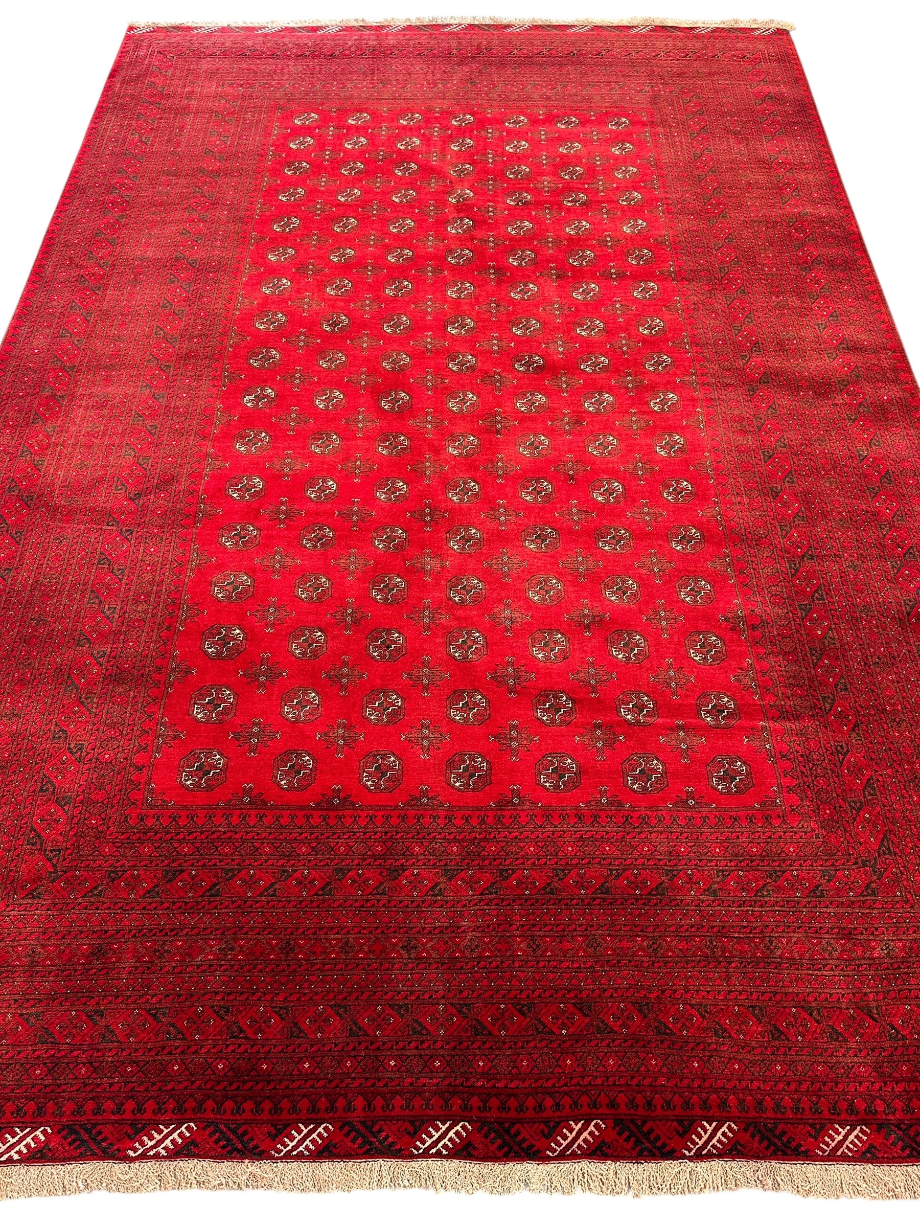 Hand-Knotted Afghani Mawri Wool Rug 6'5" x 9'5"