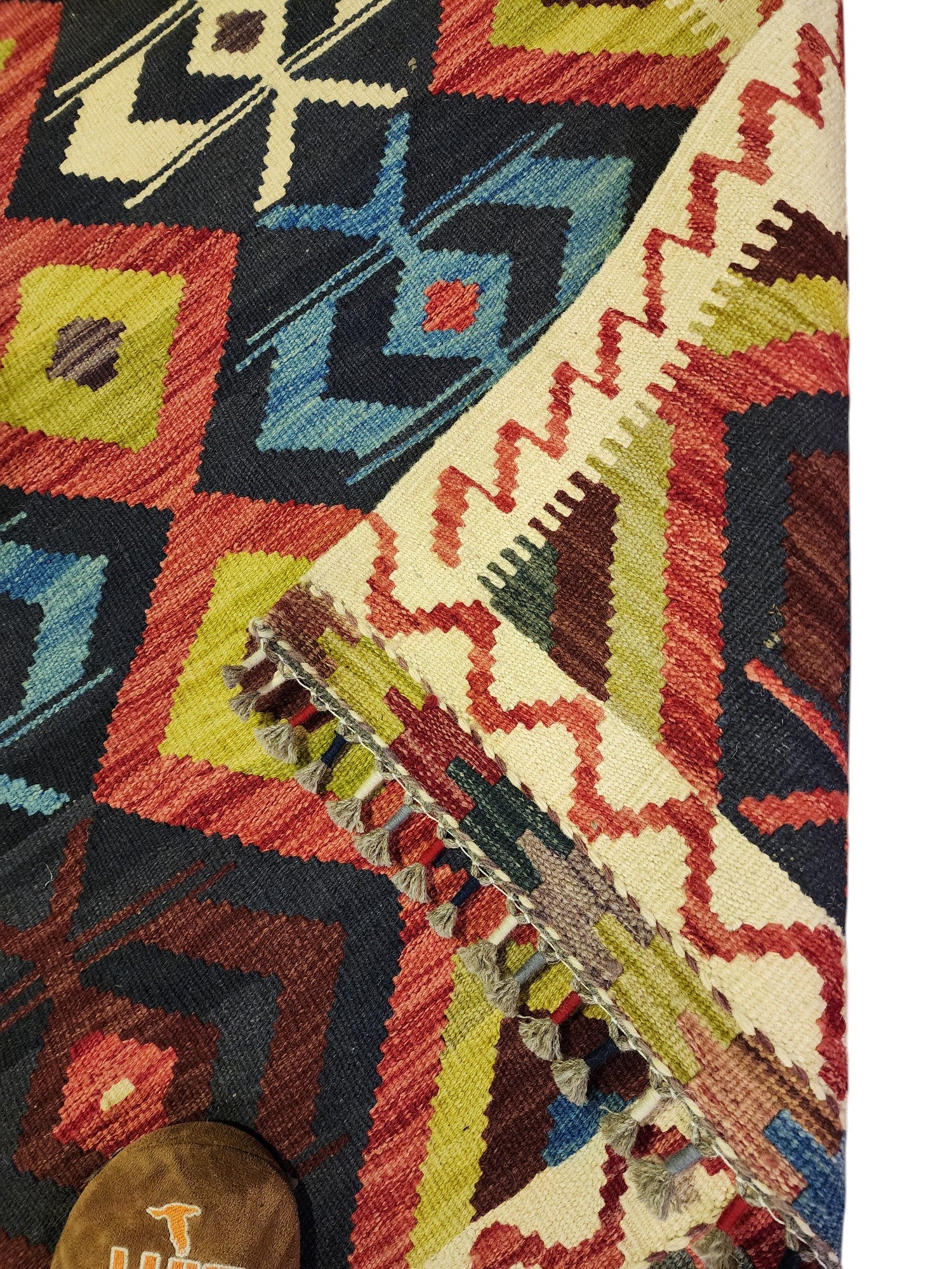 Hand-Woven Afghani Kilim Wool Rug 3'3" x 5'