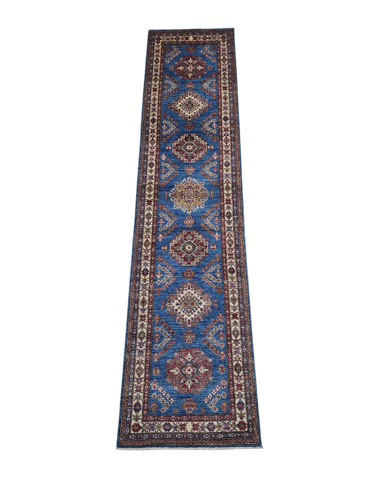 Hand-Knotted Afghani Chobi Sultani Wool Rug – 3’4″ x 4’9″