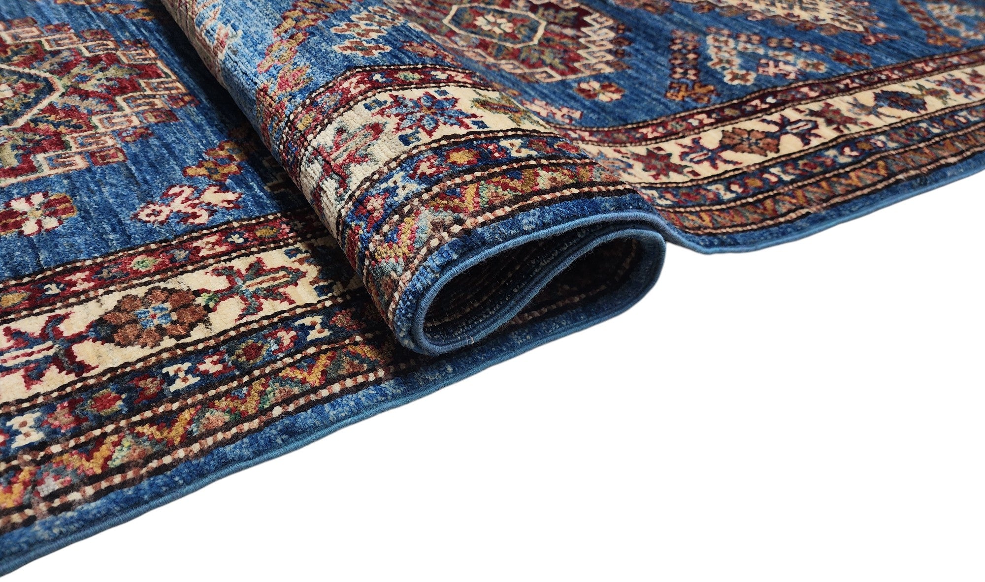 Hand-Knotted Afghani Chobi Sultani Wool Rug – 3’4″ x 4’9″