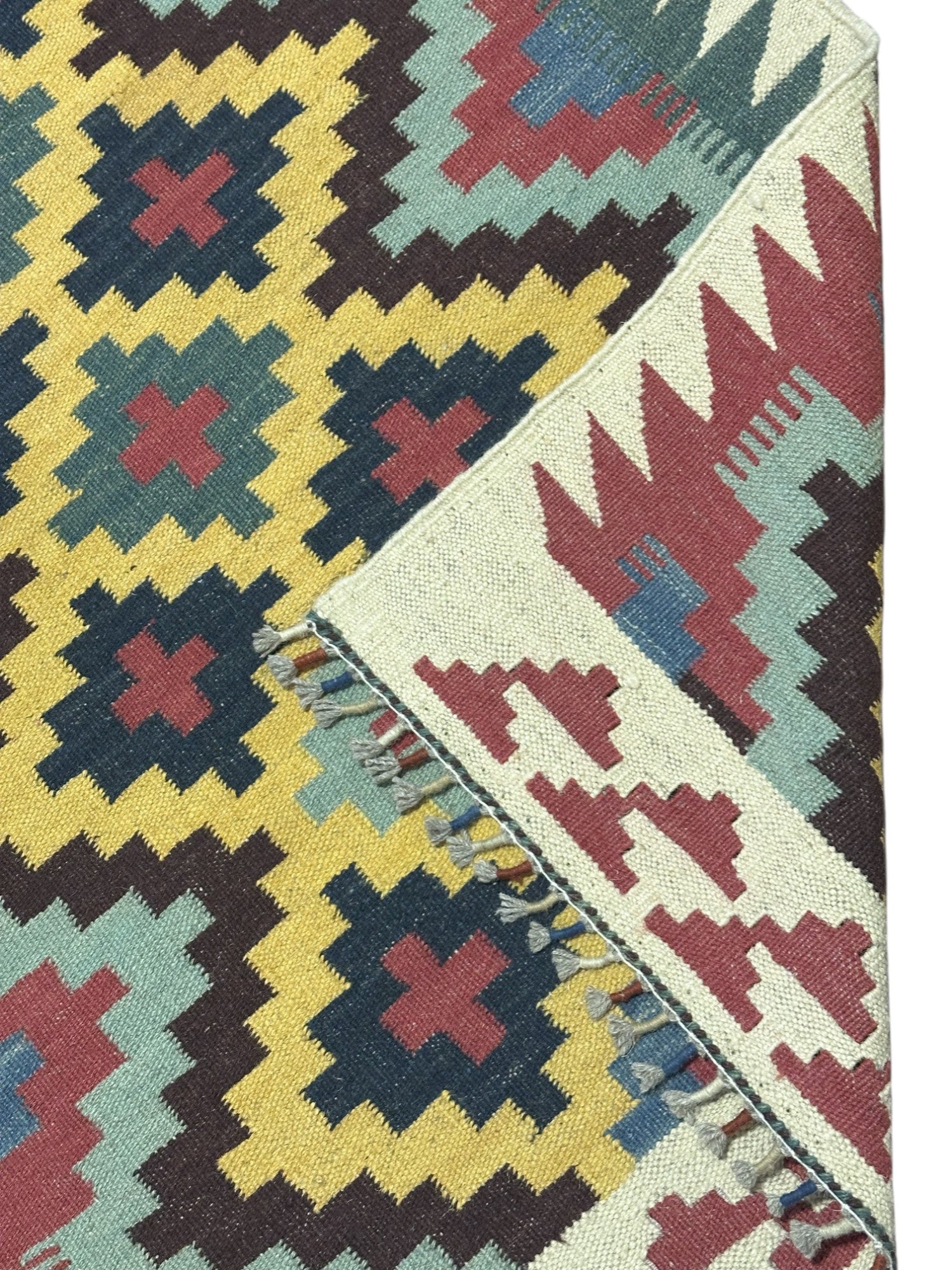 Hand-Woven Afghani Kilim Wool Rug 2'10" x 9'6"