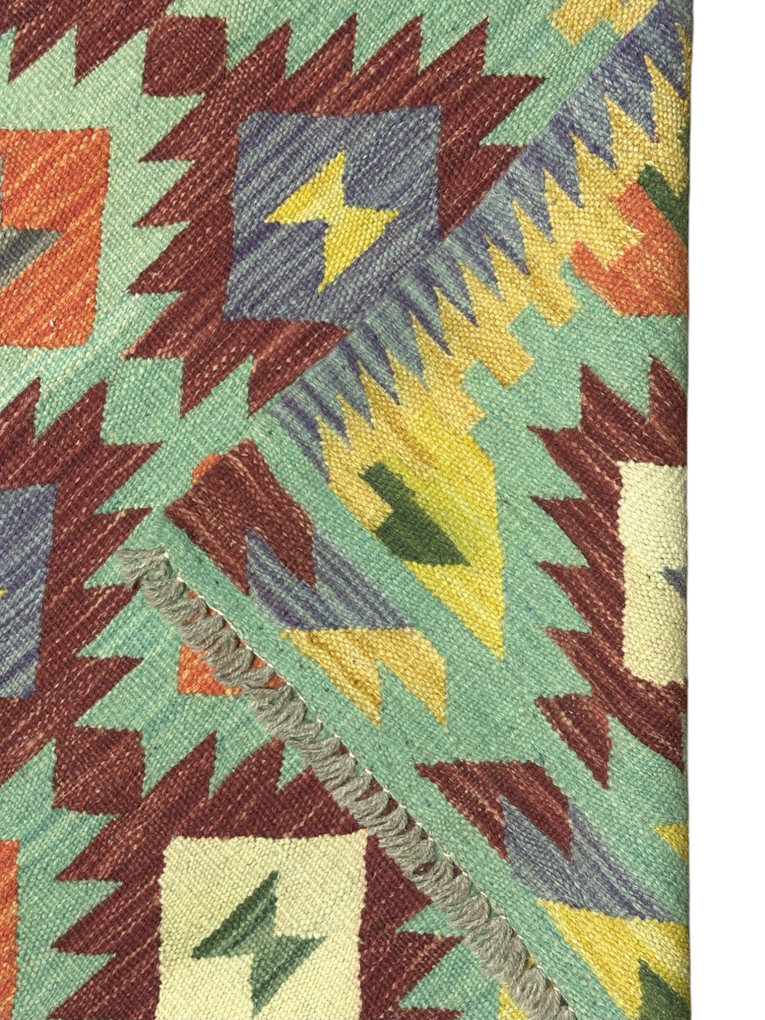 Hand-Woven Afghani Kilim Wool Rug 2'6" x 8'