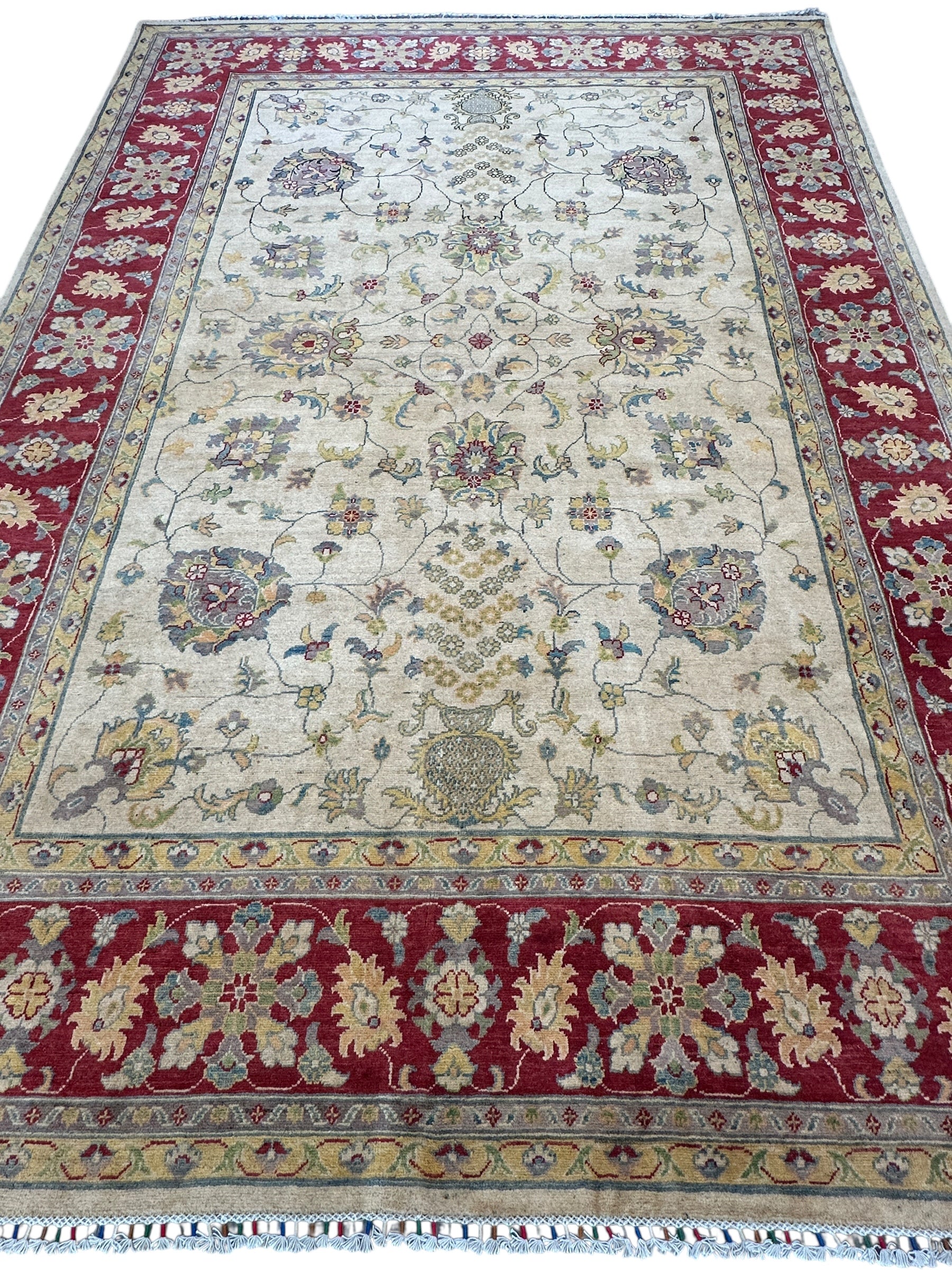 Hand-Knotted Afghani Kazak Sultani Wool Rug – 8’3″ x 11’7″