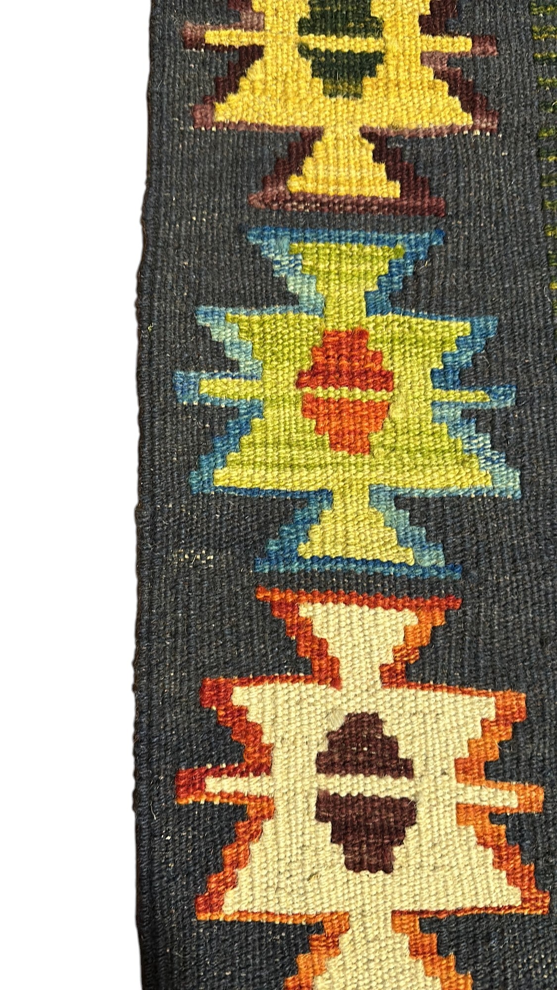Hand-Woven Afghani Kilim Wool Rug 4'11" x 6'8"