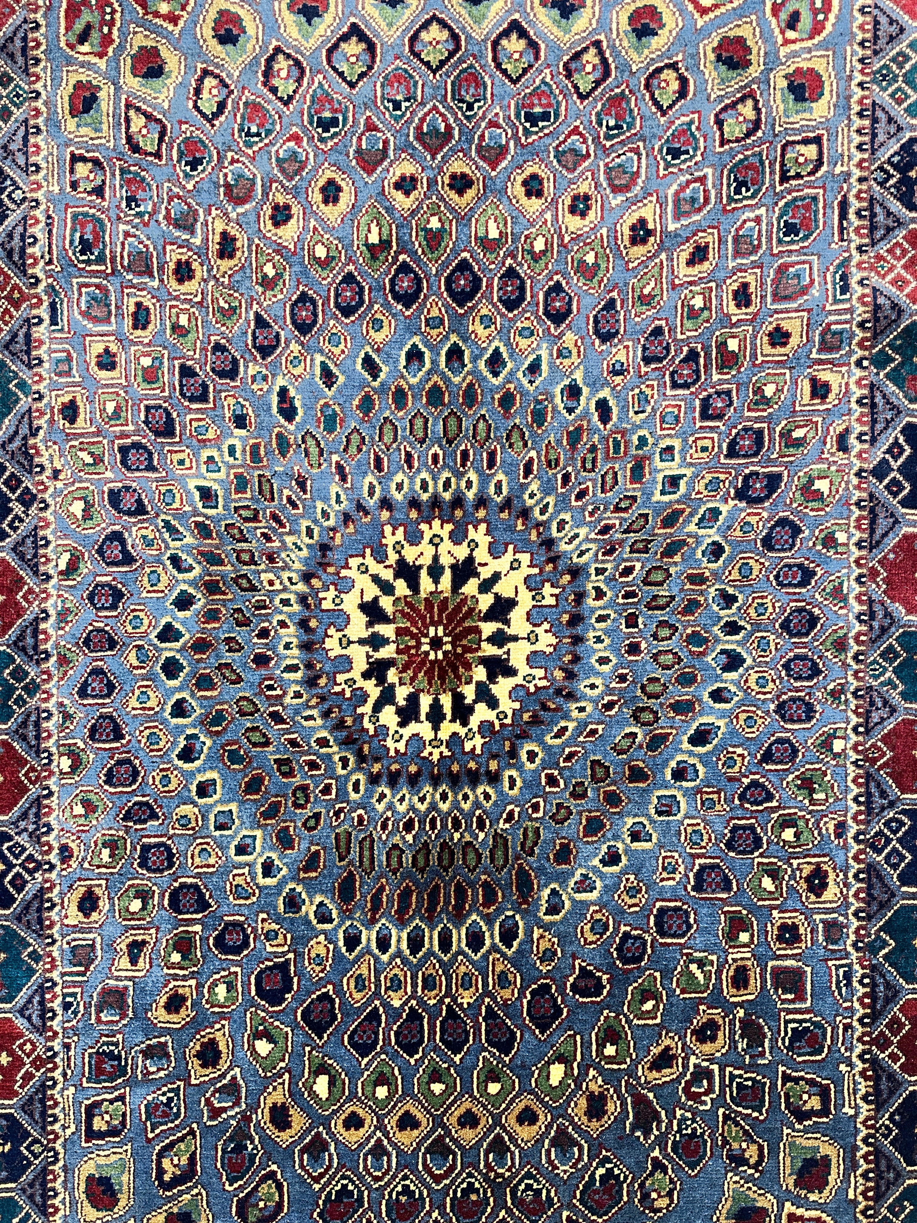 Hand-Knotted Afghani Parak Wool Rug – 3’3″ x 4’11″