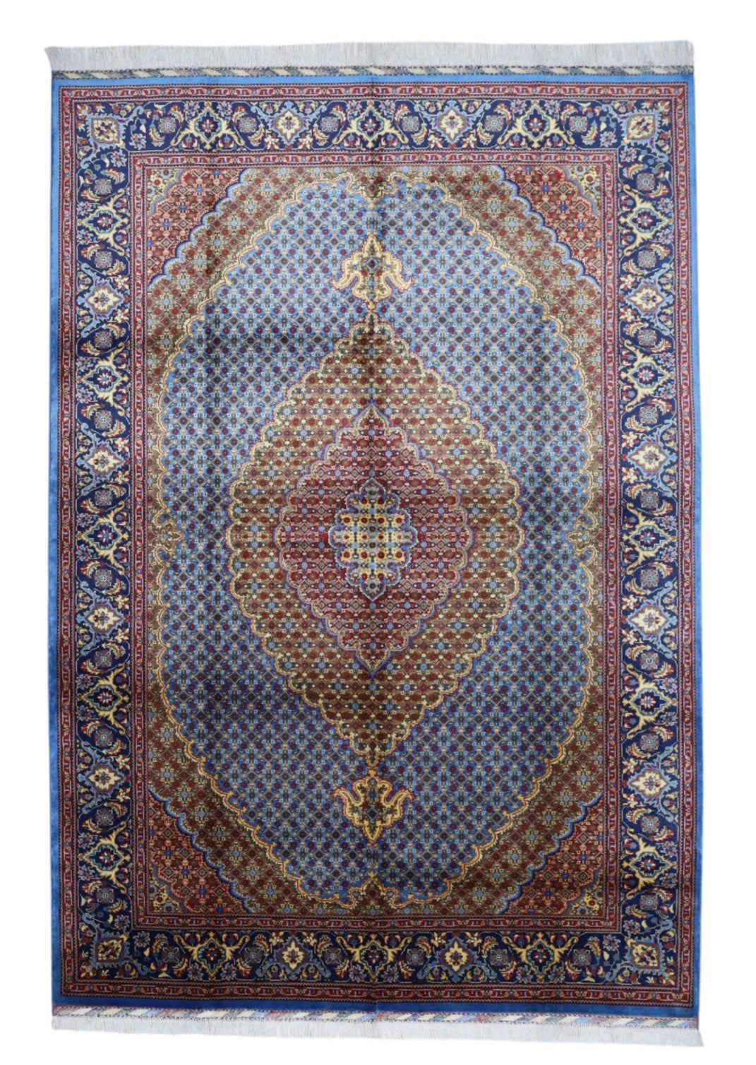 Hand-Knotted Afghani Rezmahi Wool Rug – 6’9″ x 9’5″