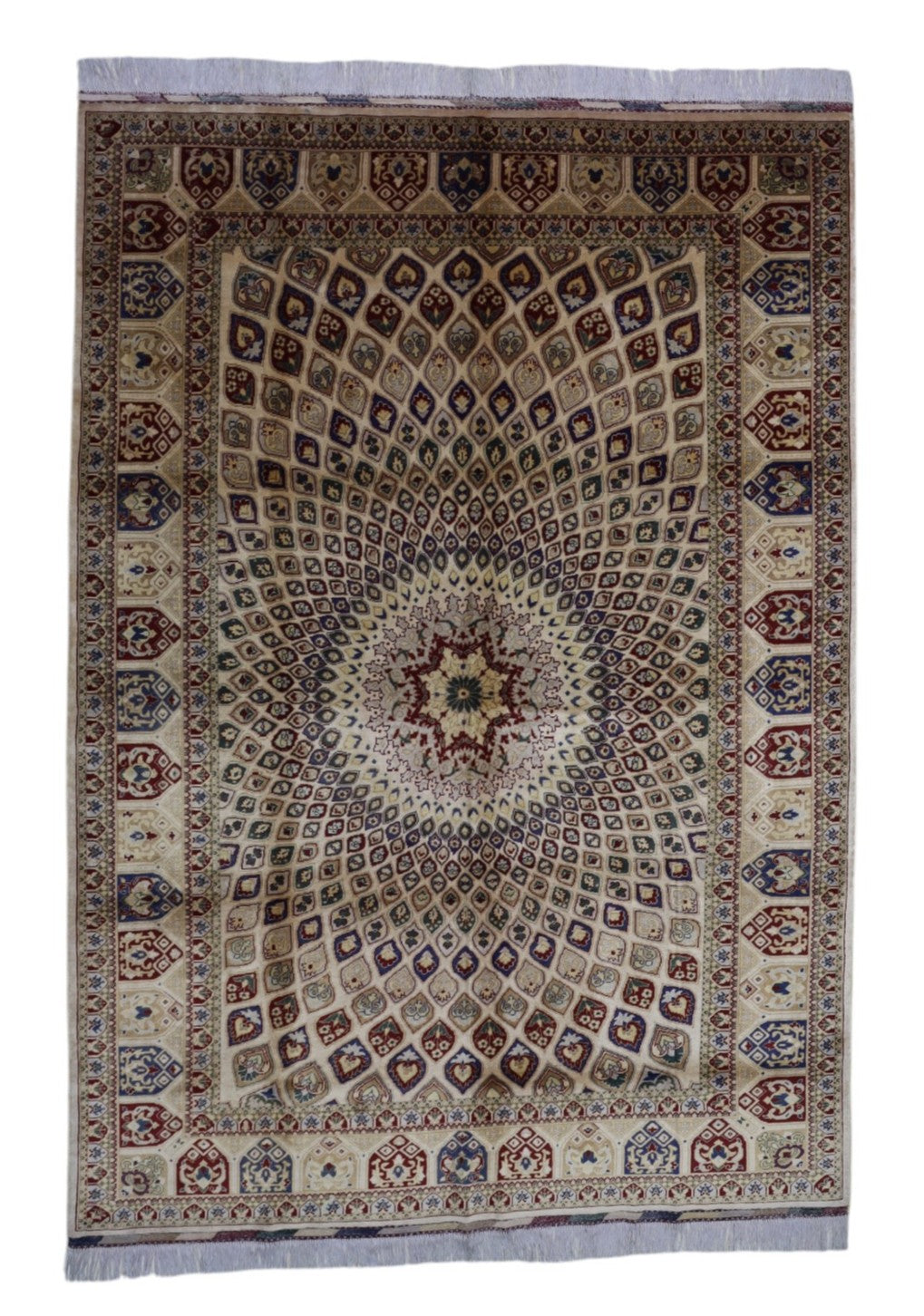 Hand-Knotted Afghani Parak Wool Rug – 6’7″ x 9’5″