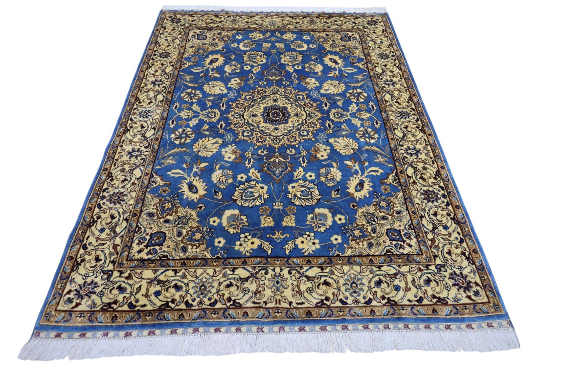 Hand-Knotted Afghani Barg Wool Rug – 4’11″ x 6’3″
