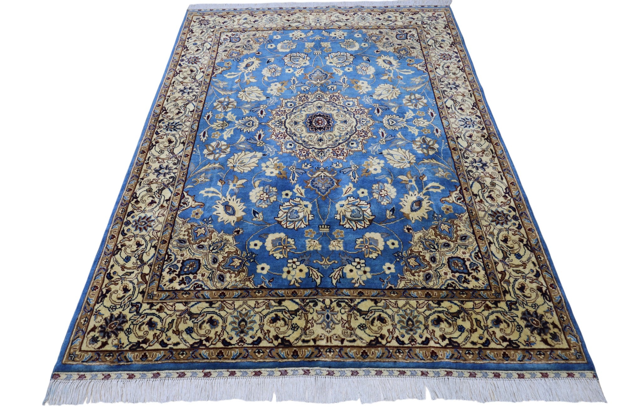 Hand-Knotted Afghani Barg Wool Rug – 4’11″ x 6’3″