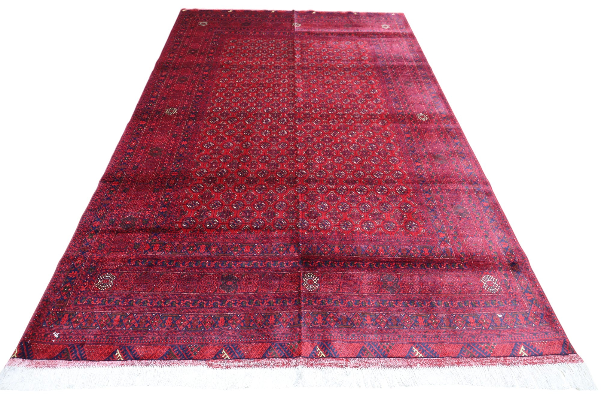 Hand-Knotted Afghani Shirin Tagab Wool Rug – 6’6″ x 9’4″