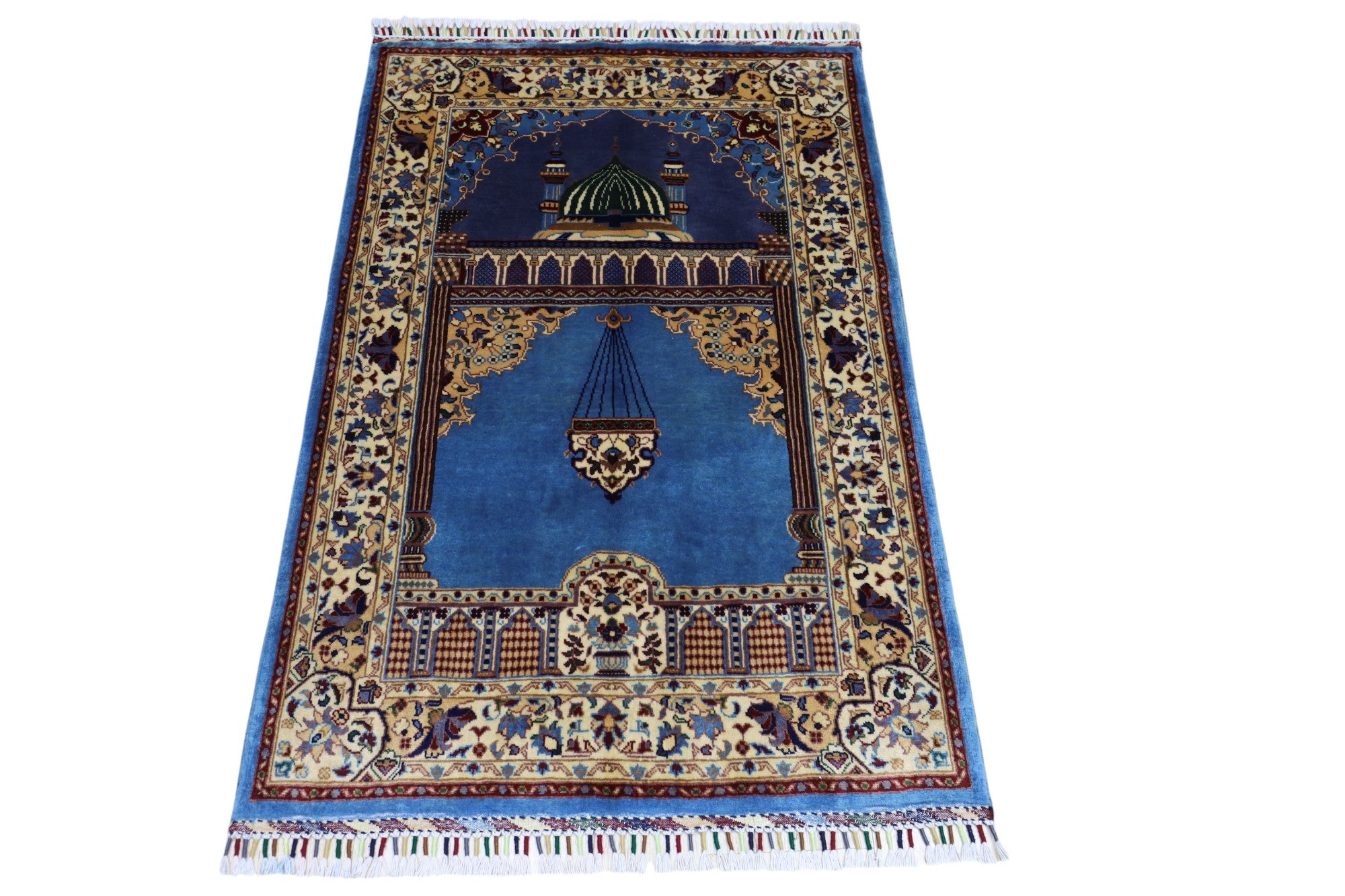 Hand-Knotted Afghani Wool Prayer Rug – 2’10″ x 4’2″