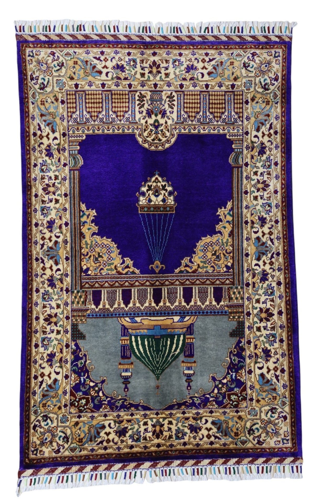 Hand-Knotted Afghani Wool Prayer Rug – 2’10″ x 4’4″