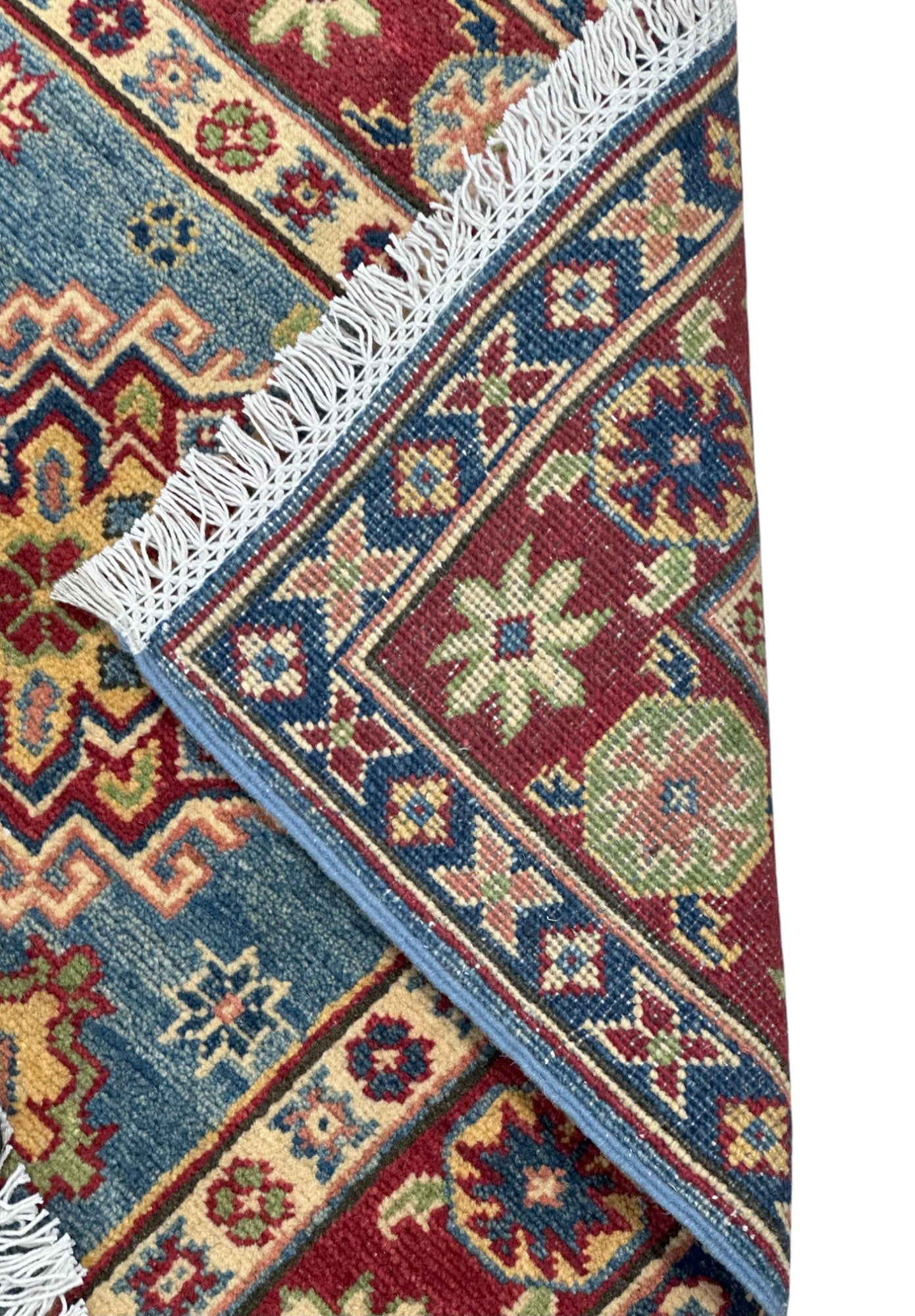Hand-Knotted Afghani Kazak Wool Rug – 2’8″ x 9’10″