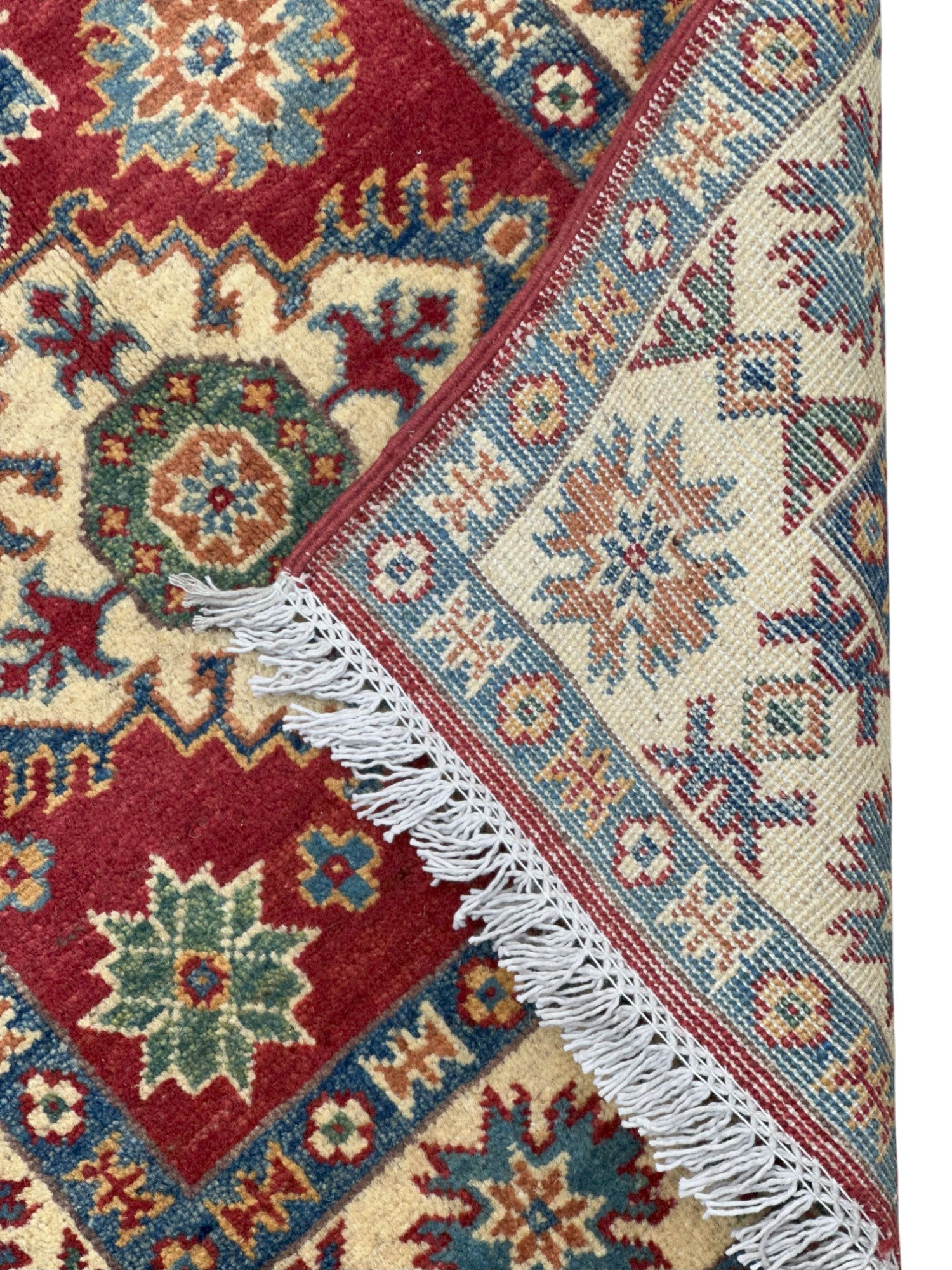 Hand-Knotted Afghani Kazak Wool Rug – 2’8″ x 9’11″