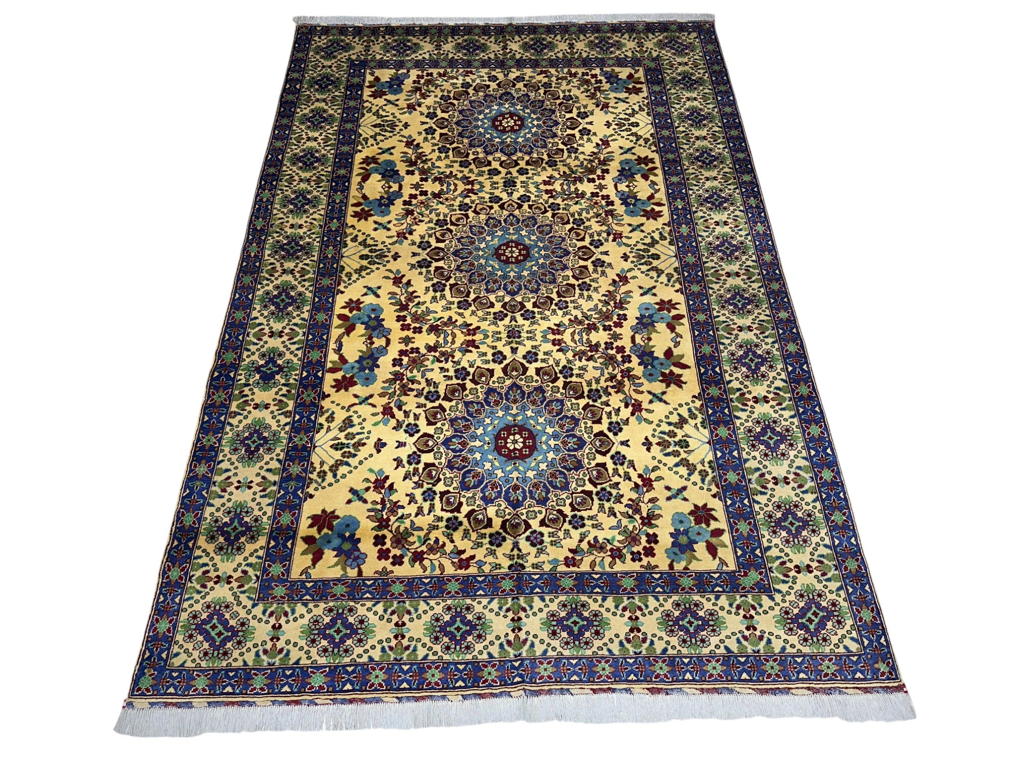 Hand-Knotted Afghani Parak Wool Rug – 6’10″ x 9’11″
