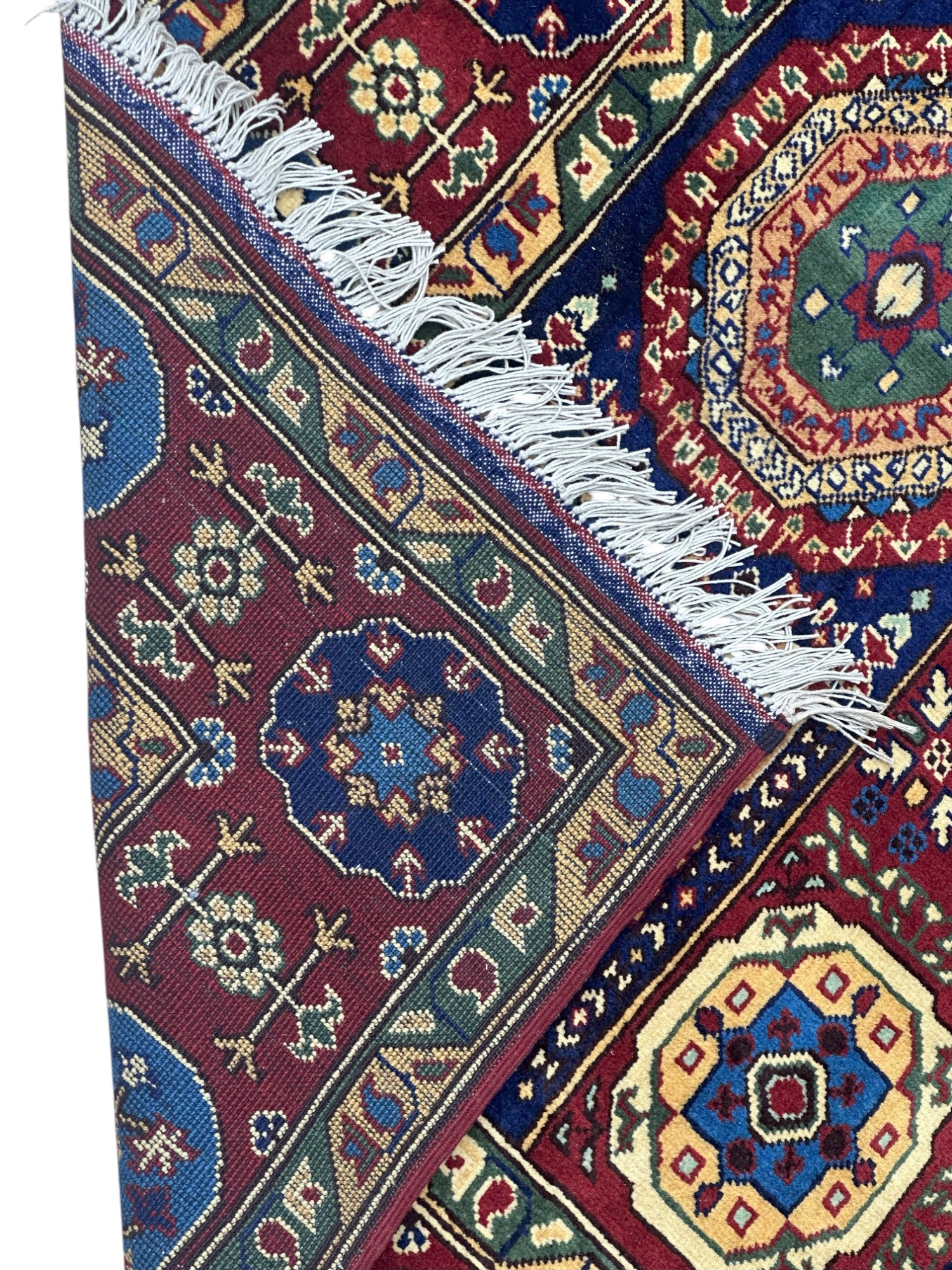 Hand-Knotted Afghani Mamluk Wool Rug – 4’11″ x 6’6″
