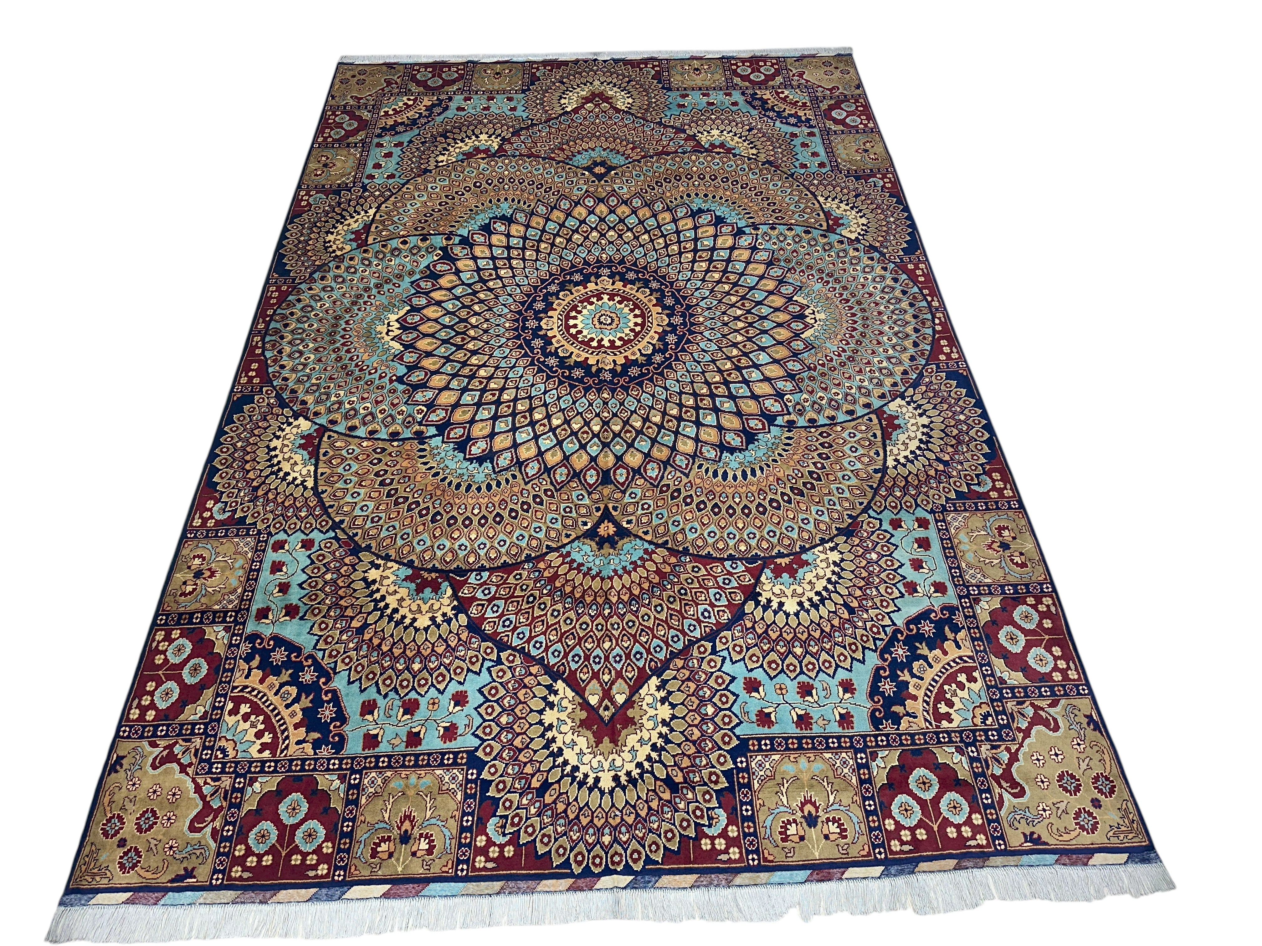 Hand-Knotted Afghani Parak Wool Rug – 8’4″ x 12’3″