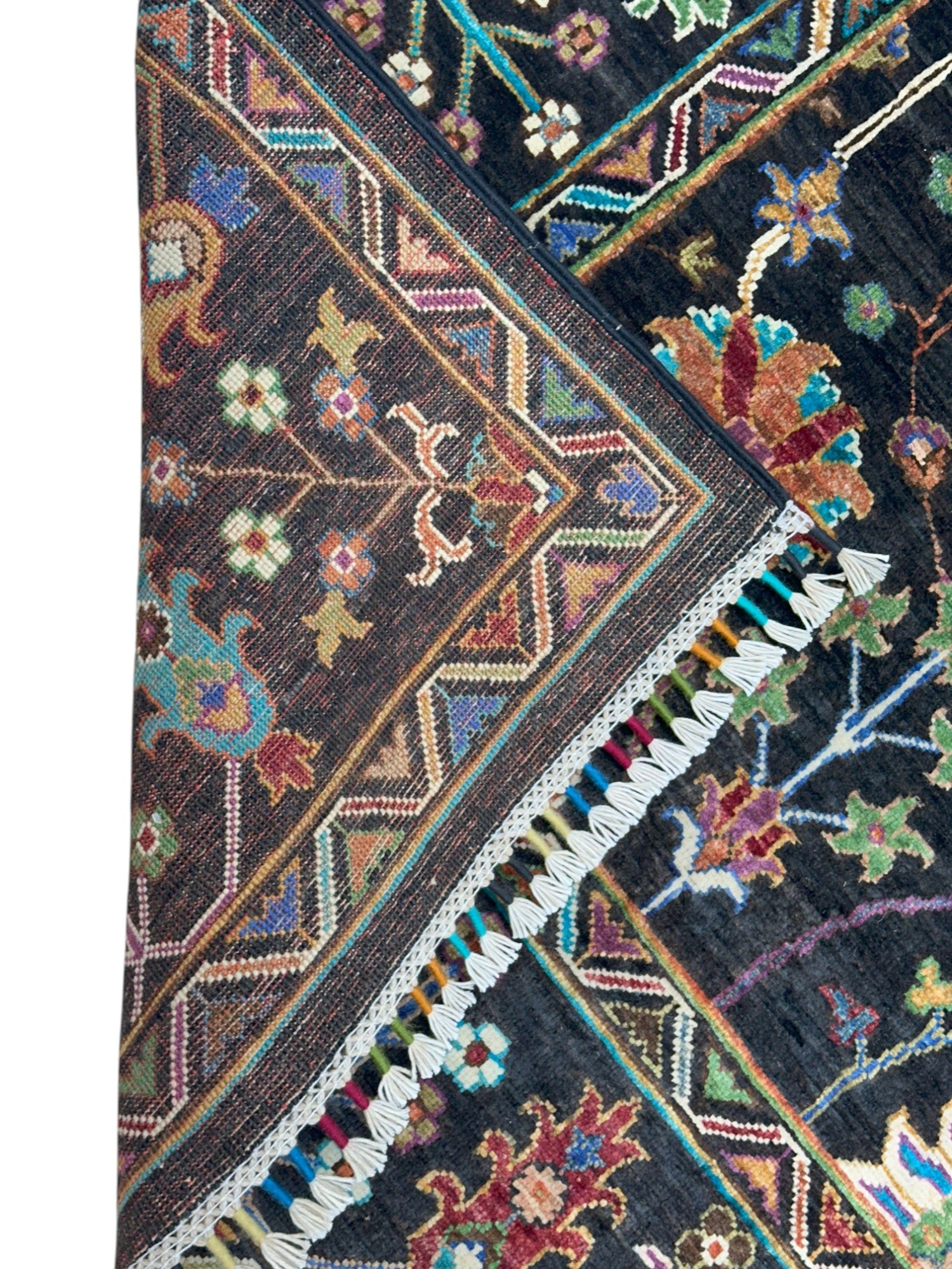 Hand-Knotted Afghani Sultani Wool Rug – 5’9″ x 7’11″