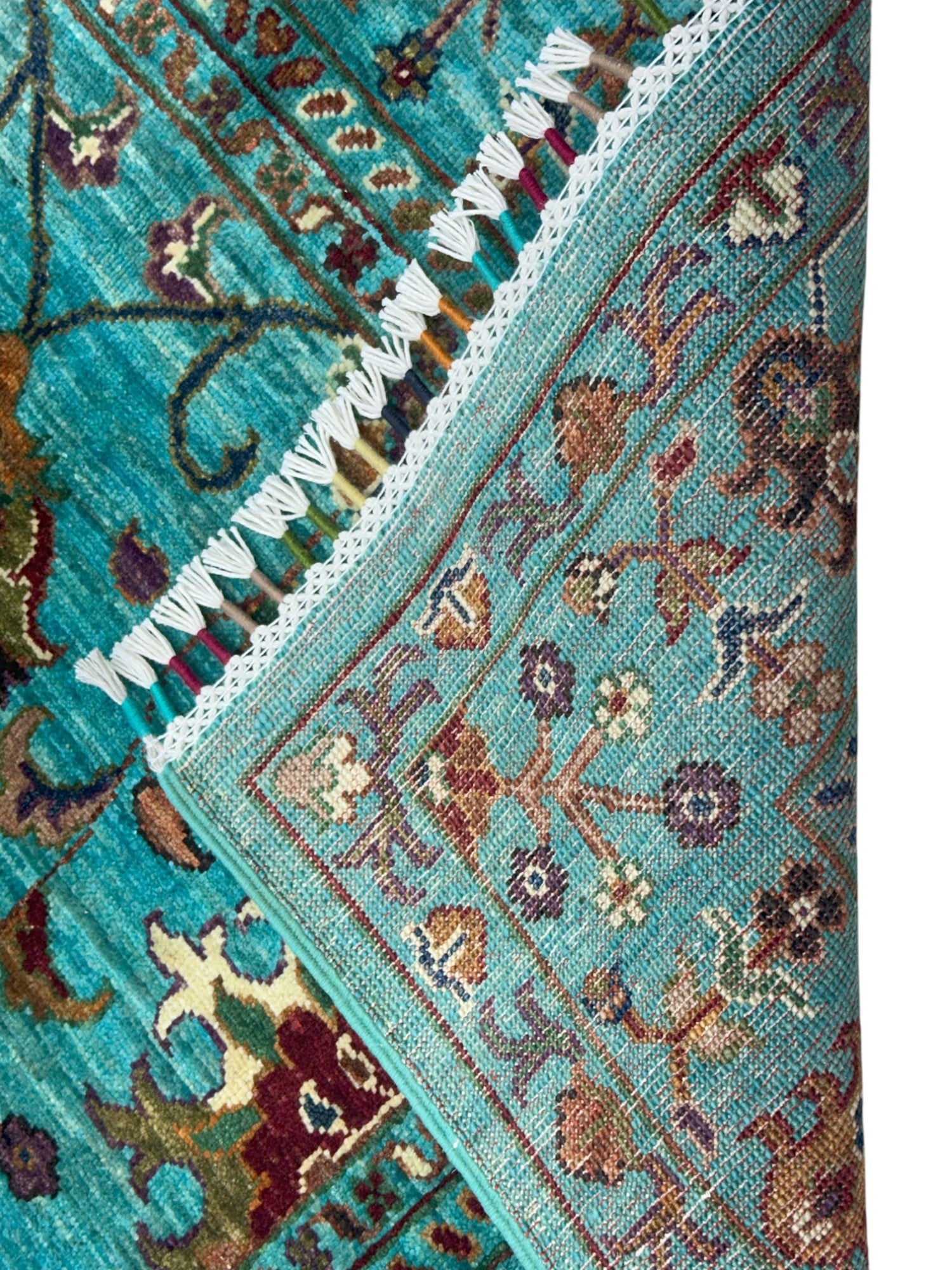 Hand-Knotted Afghani Sultani Wool Rug – 4’1″ x 6’3″