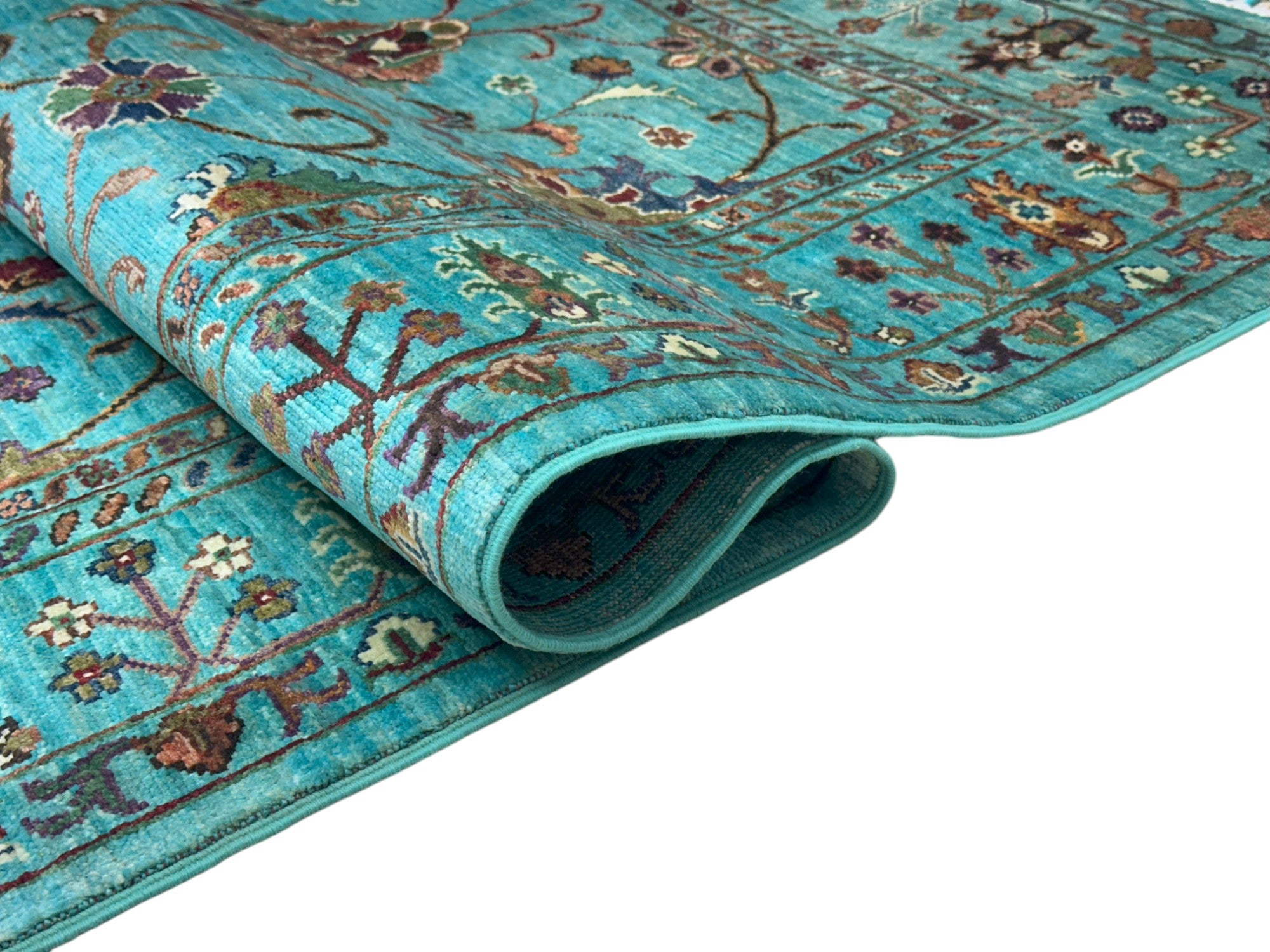 Hand-Knotted Afghani Sultani Wool Rug – 4’1″ x 6’3″