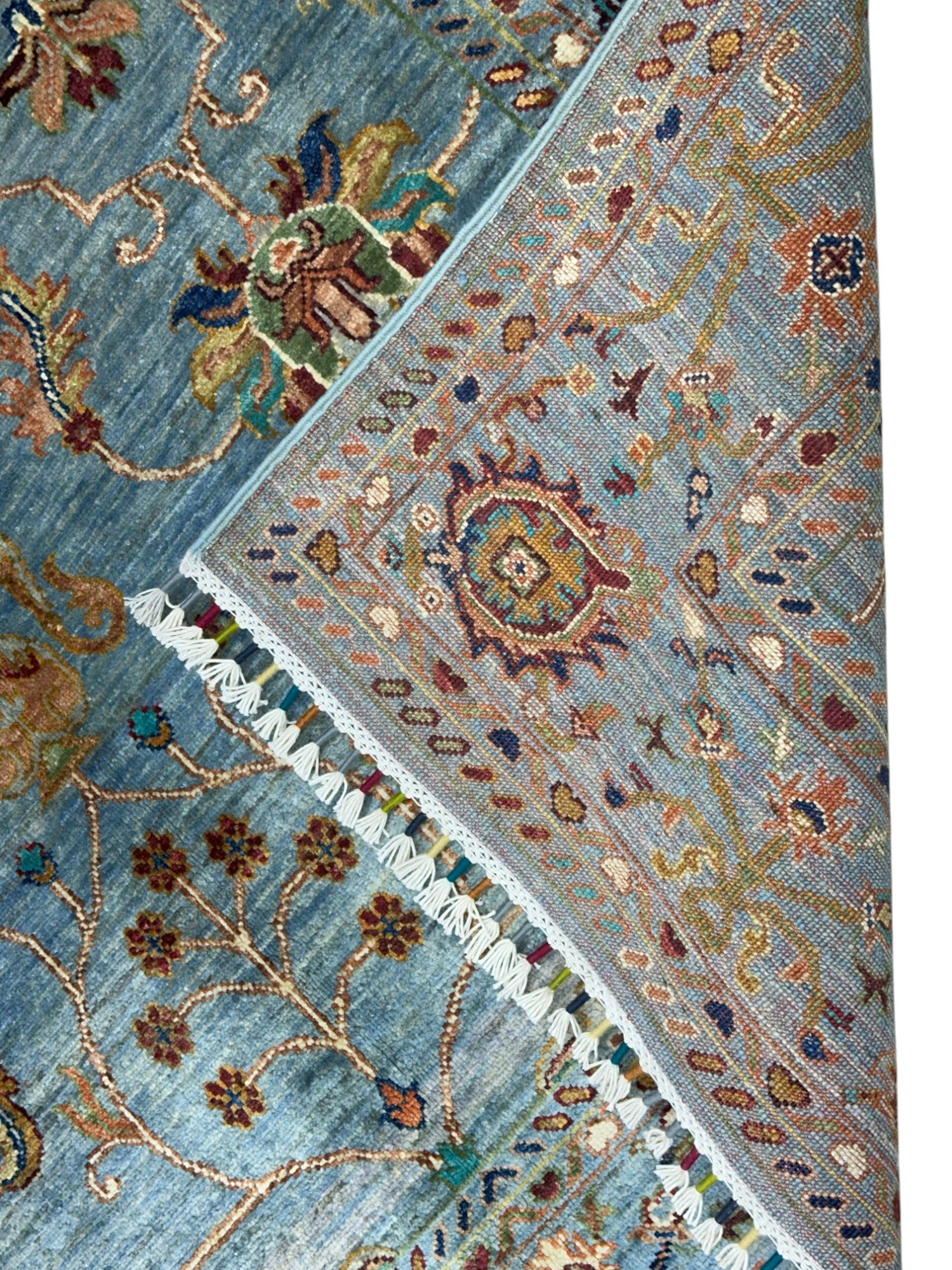 Hand-Knotted Afghani Sultani Wool Rug – 5 x 7
