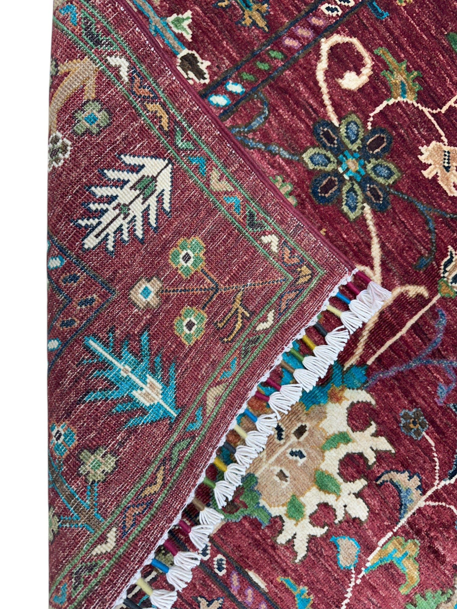 Hand-Knotted Afghani Sultani Wool Rug – 3’4″ x 4’10″