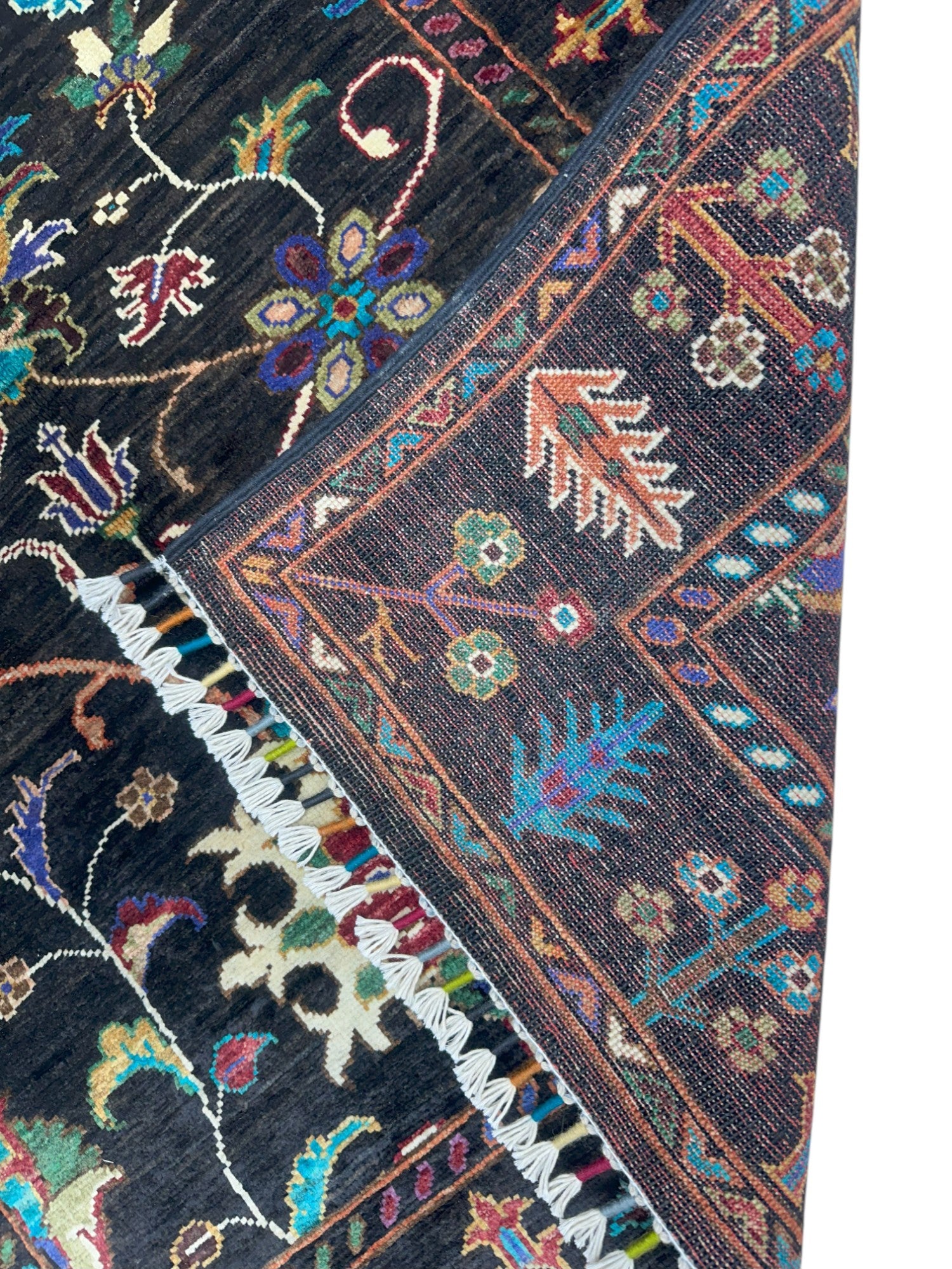 Hand-Knotted Afghani Sultani Wool Rug – 3’4″ x 5’1″