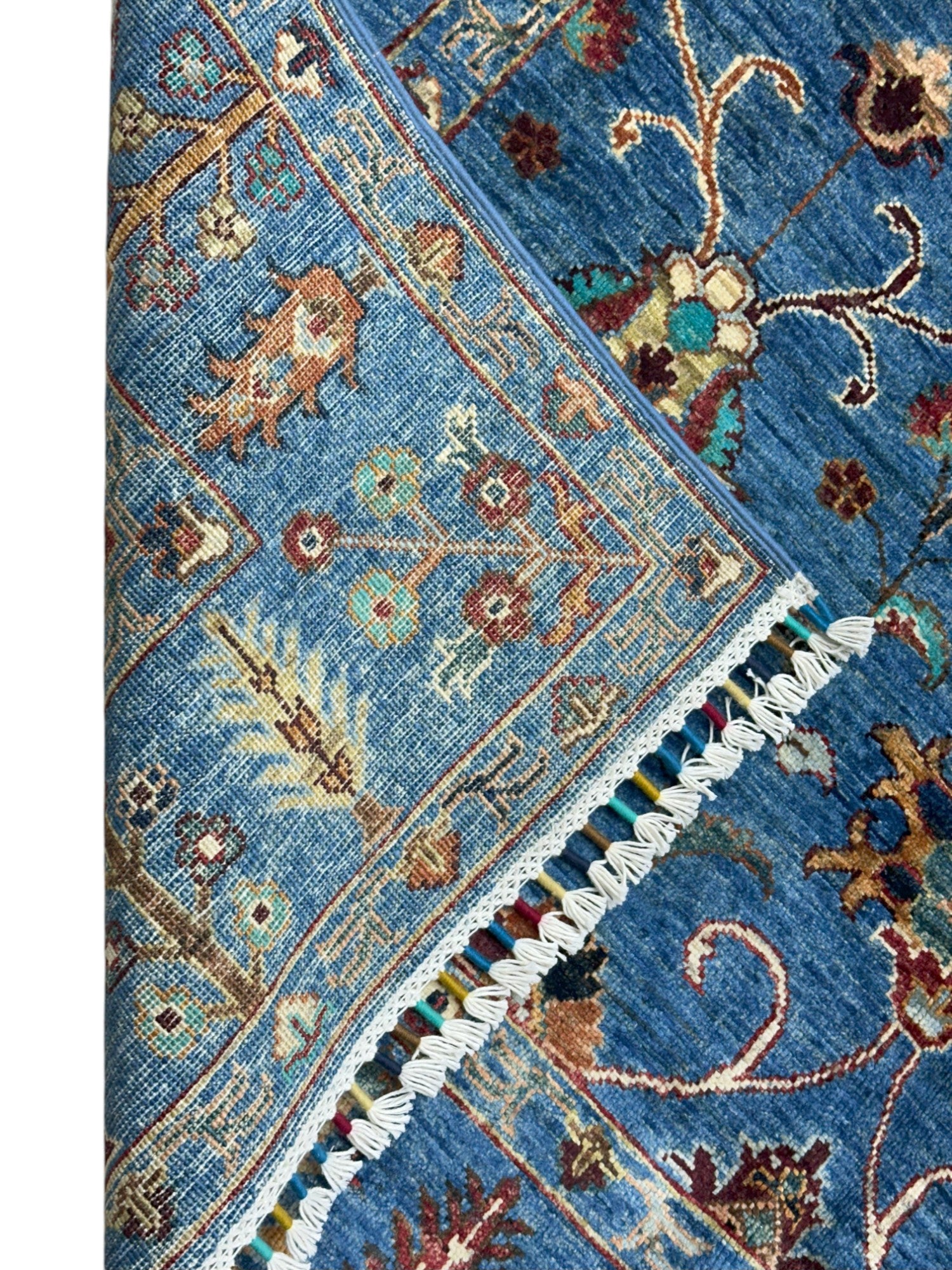 Hand-Knotted Afghani Sultani Wool Rug – 4’11″ x 6’5″