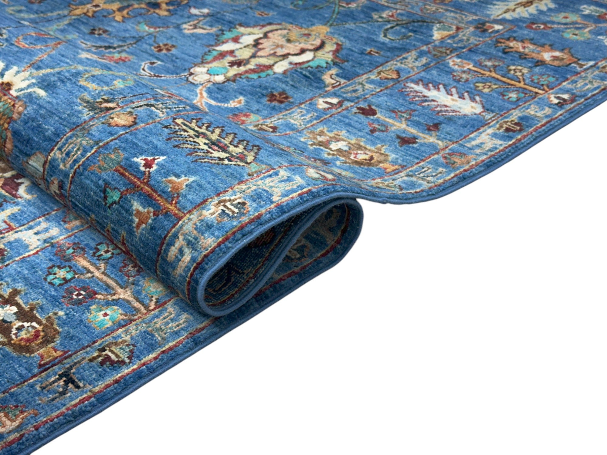 Hand-Knotted Afghani Sultani Wool Rug – 4’11″ x 6’5″