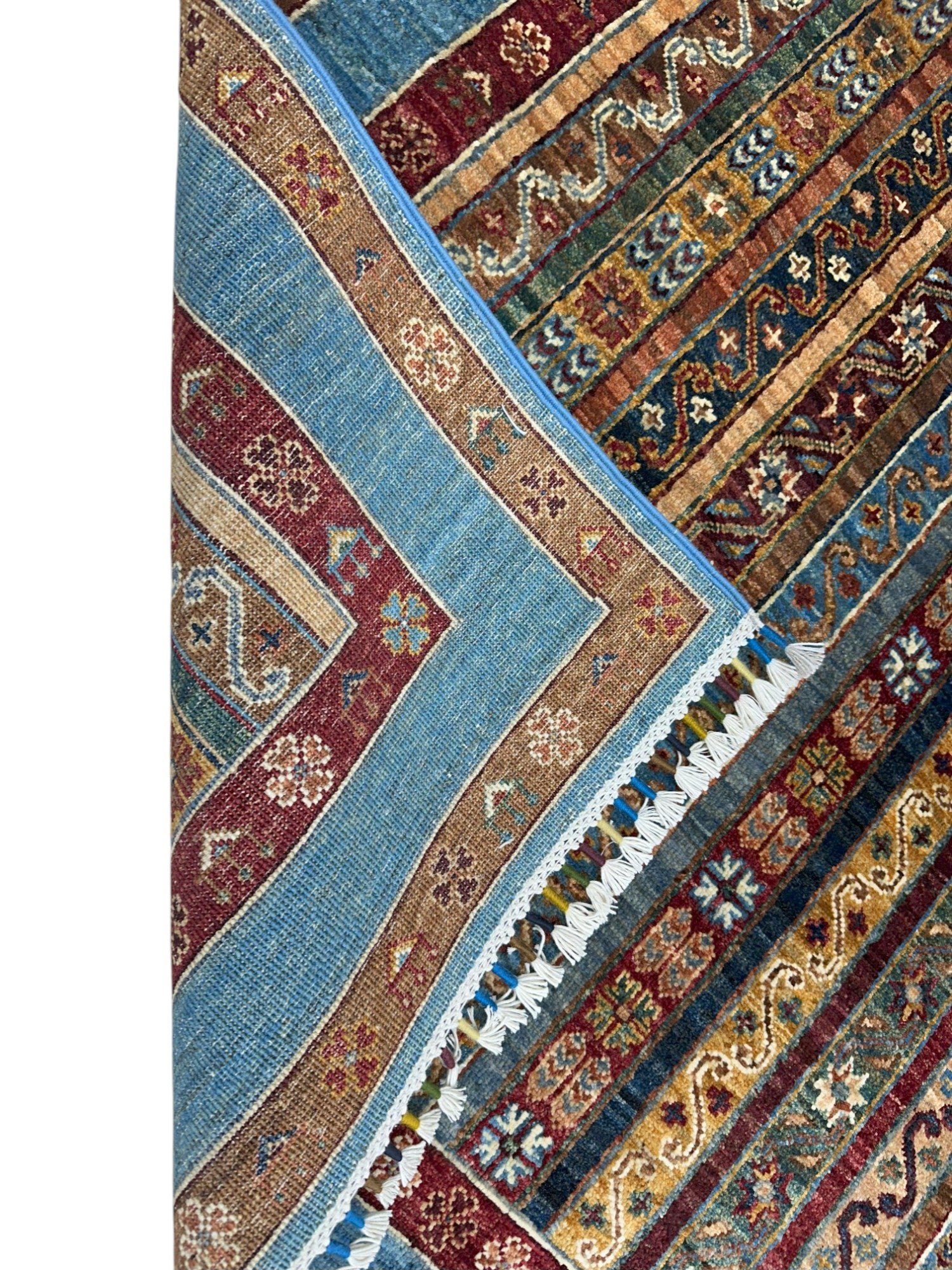Hand-Knotted Afghani Khorjeen Wool Rug – 4’0″ x 5’9″