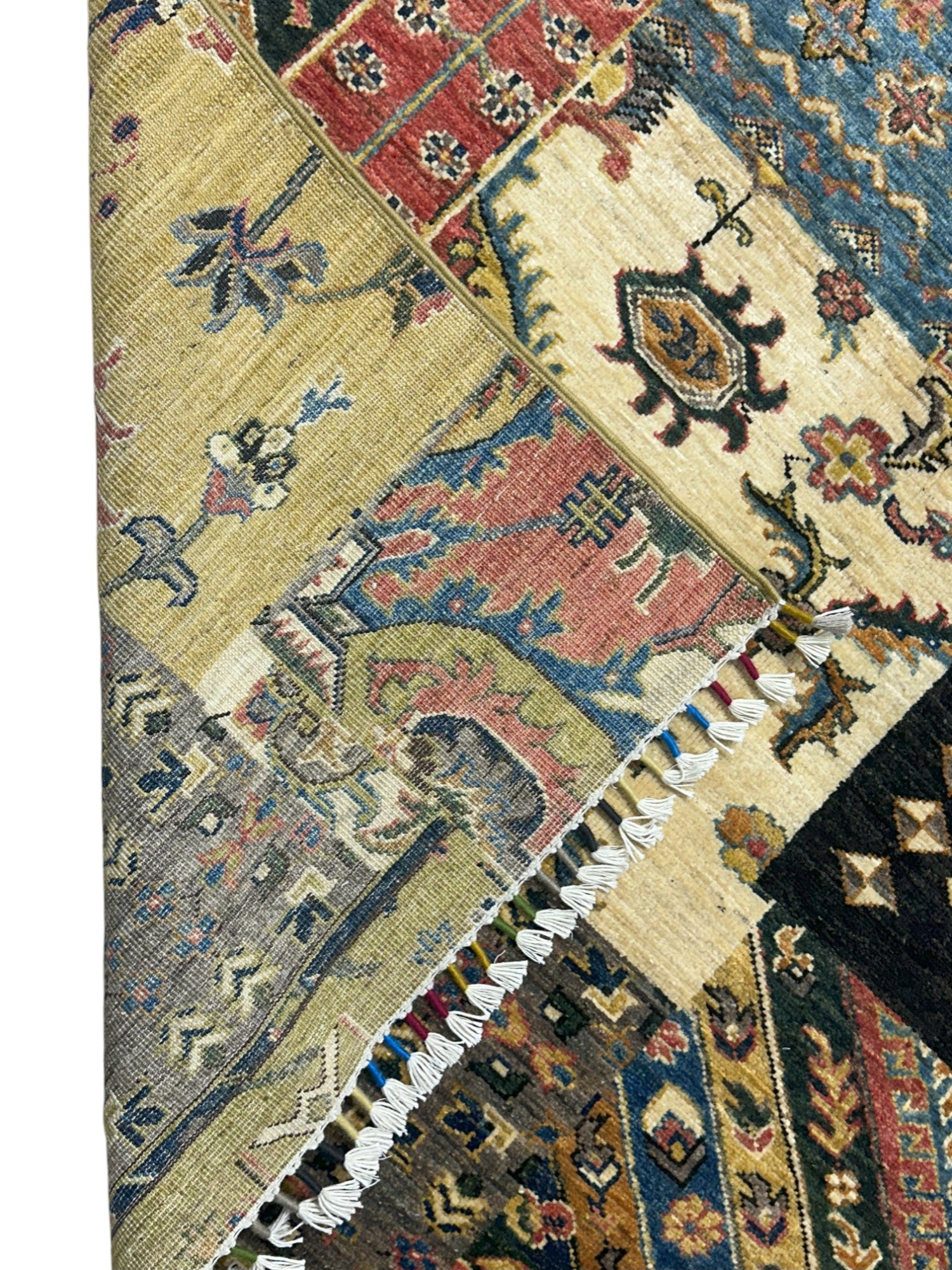 Hand-Knotted Afghani Laili-Majnon Wool Rug – 4’0″ x 5’7″