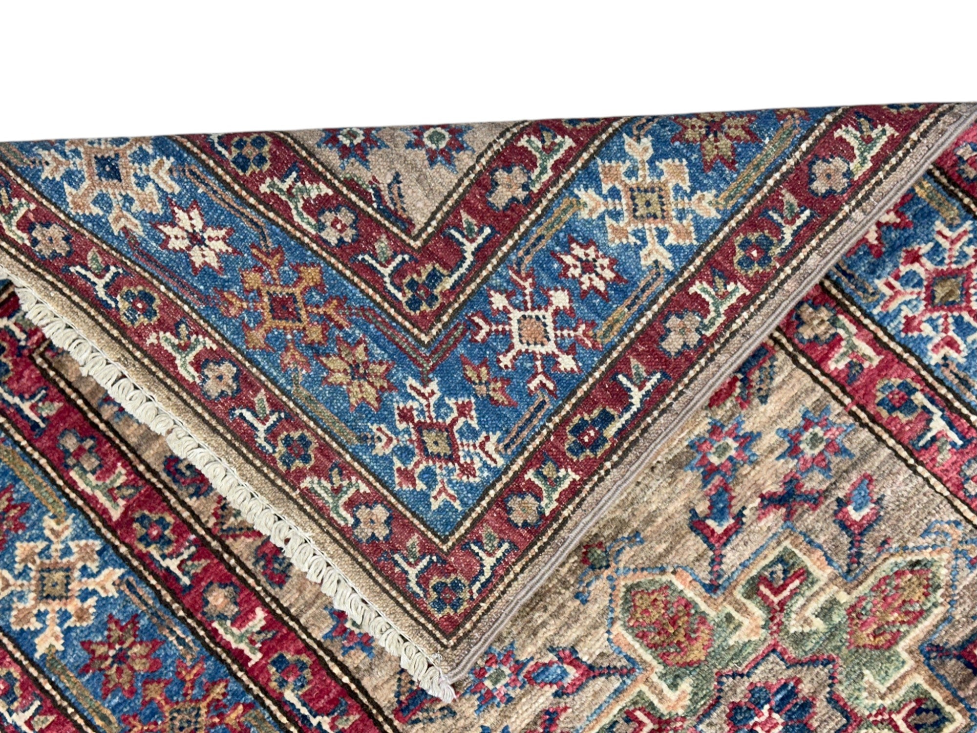 Hand-Knotted Afghani KASHI Wool Rug – 2’9″ x 10’1″
