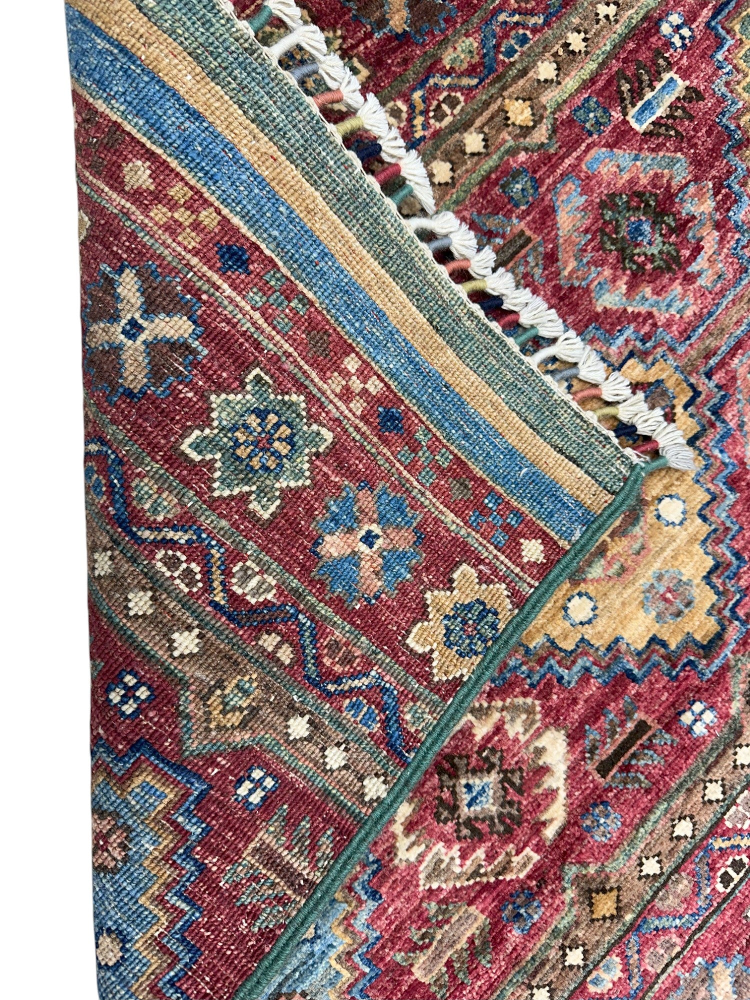 Hand-Knotted Afghani Chobi Khorjeen Wool Rug – 2’8″ x 8’8″