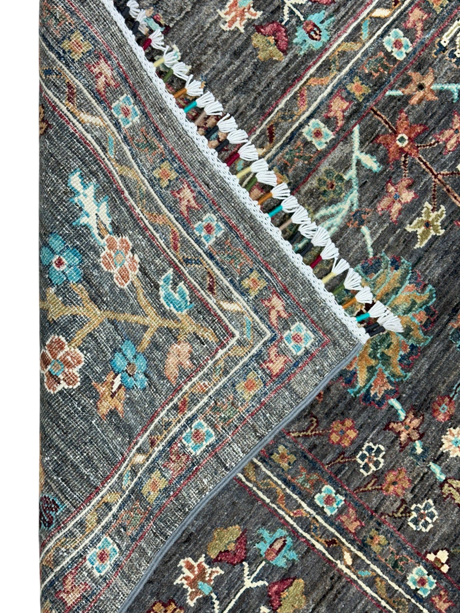 Hand-Knotted Afghani Chobi Sultani Wool Rug – 7’1″ x 9’9″