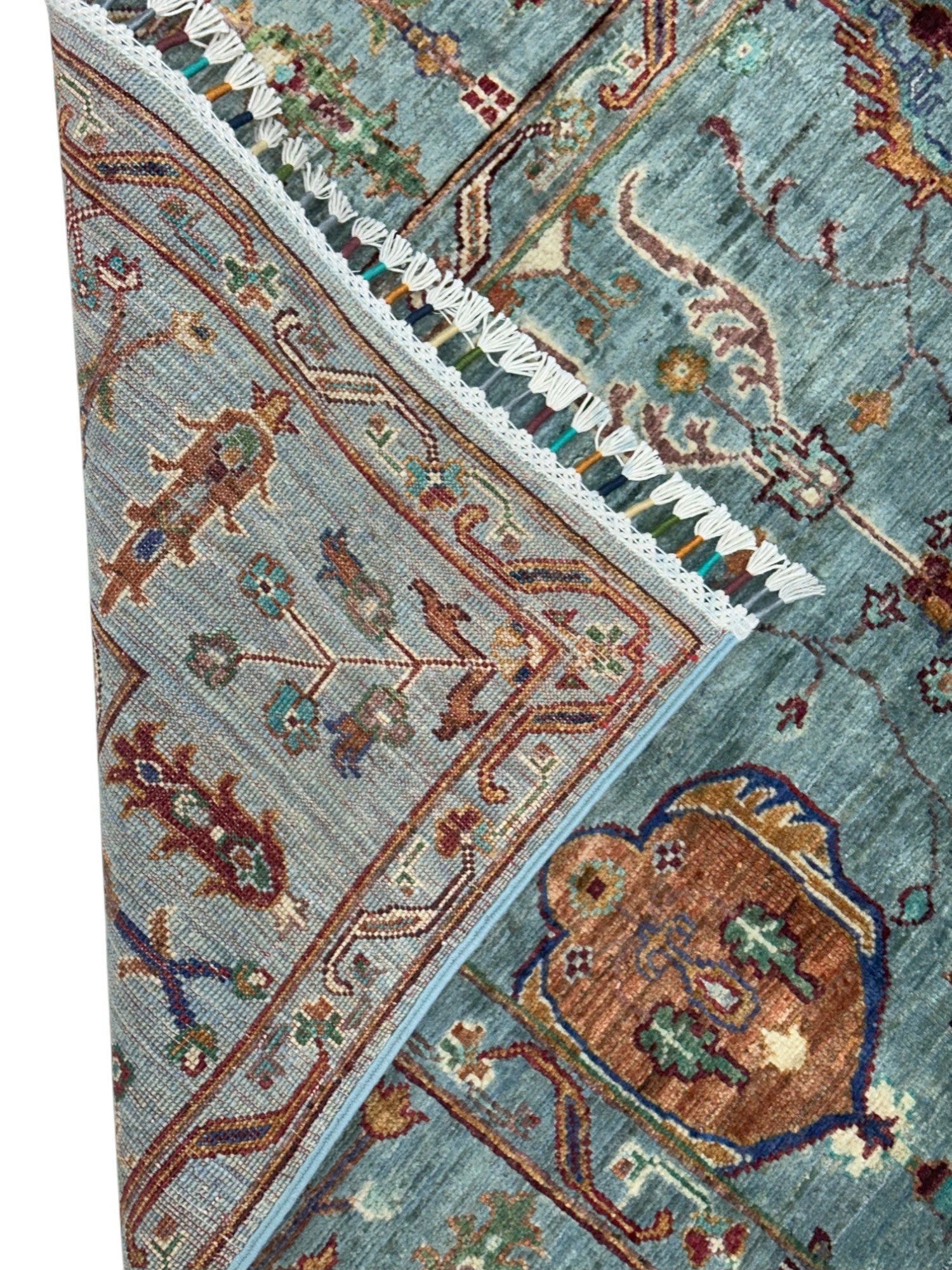 Hand-Knotted Afghani Chobi Sultani Wool Rug – 5’7″ x 8’1″