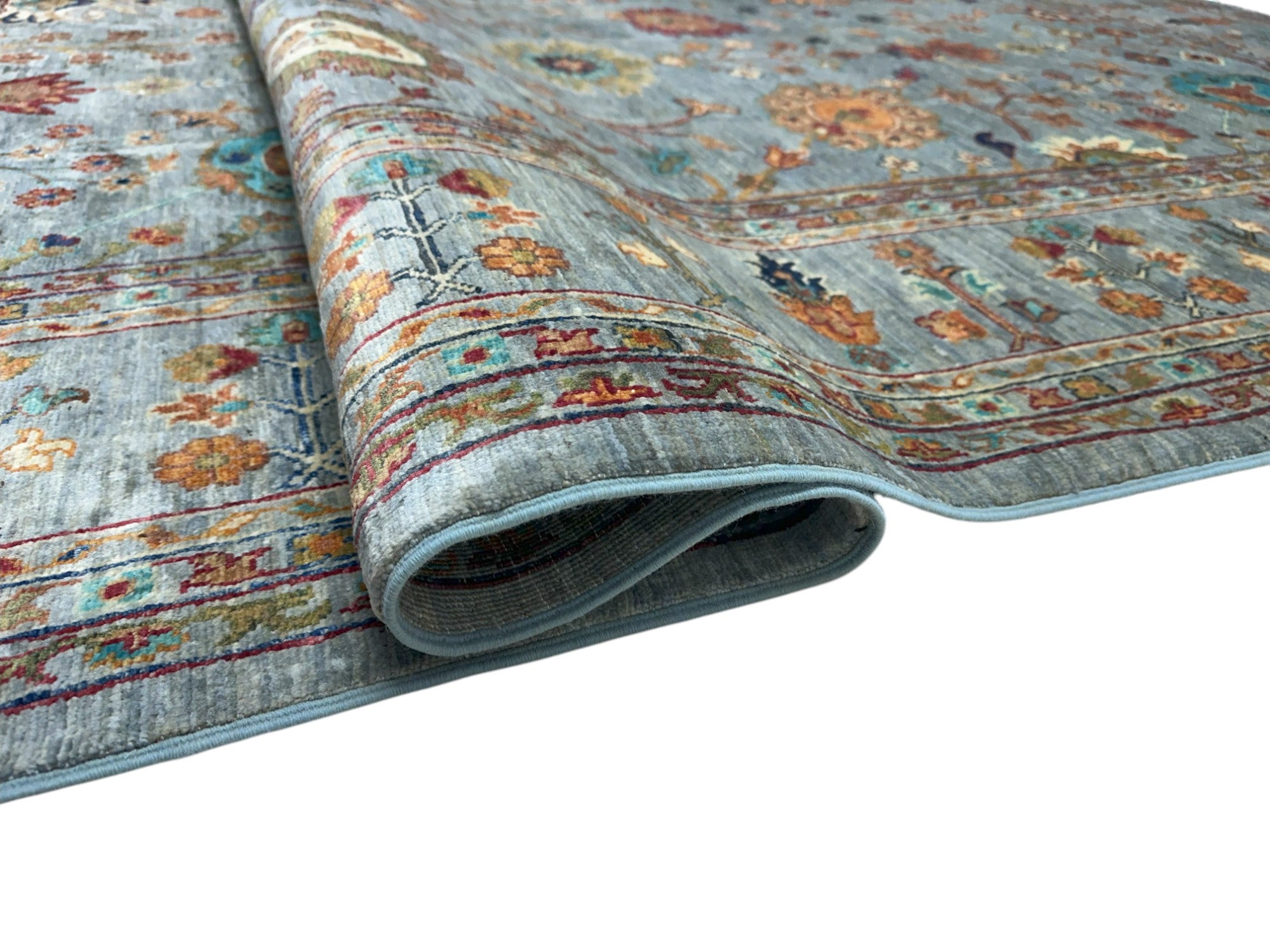 Hand-Knotted Afghani Chobi Super Kazak Wool Rug – 8’10″ x 11’6″