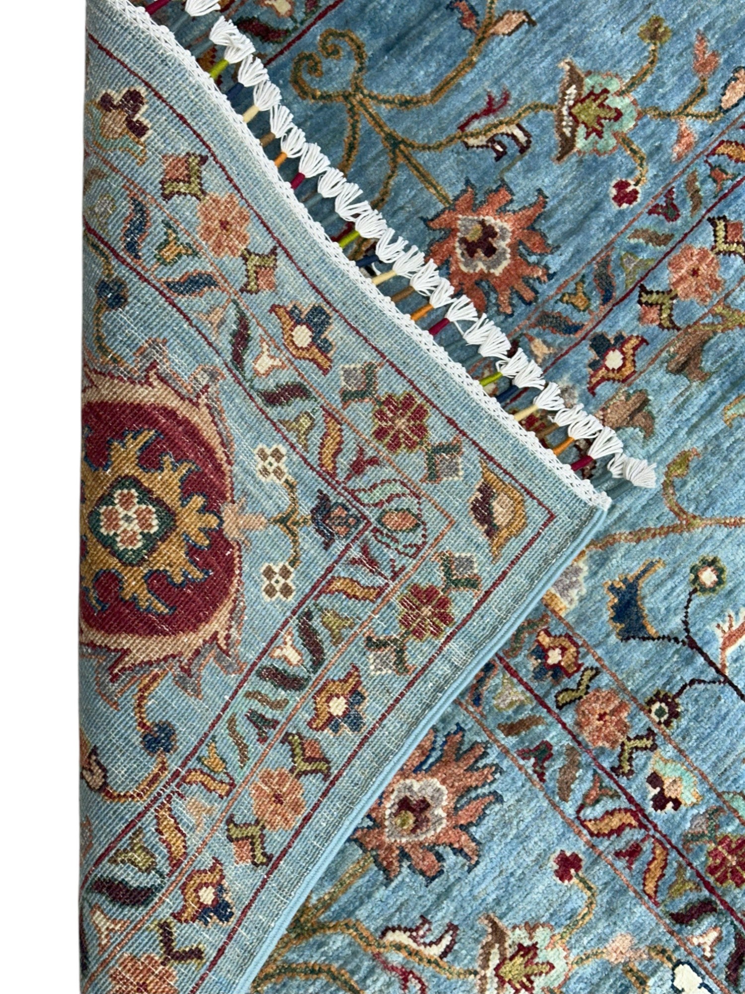 Hand-Knotted Afghani Chobi Sultani Wool Rug – 8’10″ x 11’11″