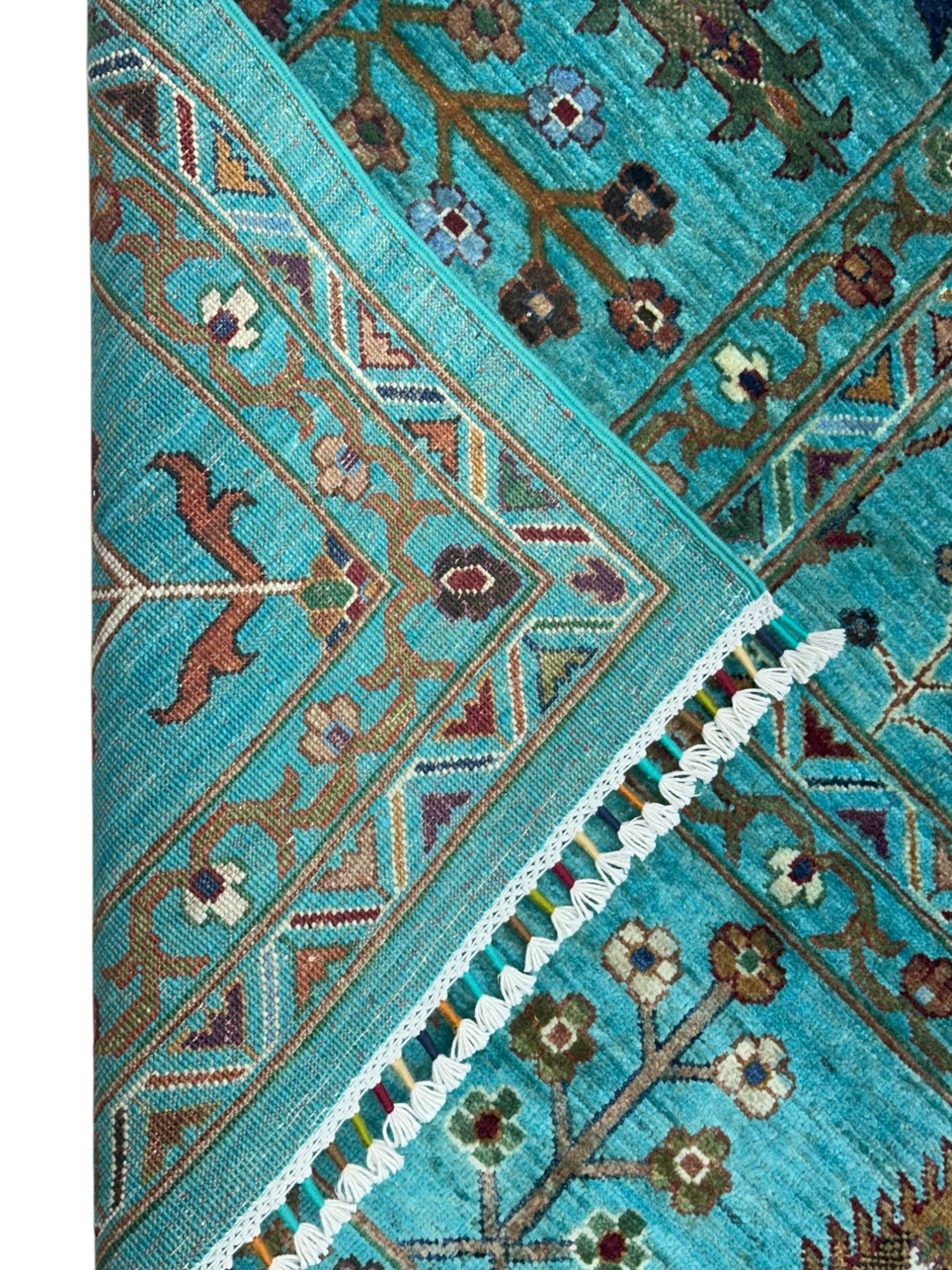 Hand-Knotted Afghani Chobi Sultani Wool Rug – 8’10″ x 12’0″