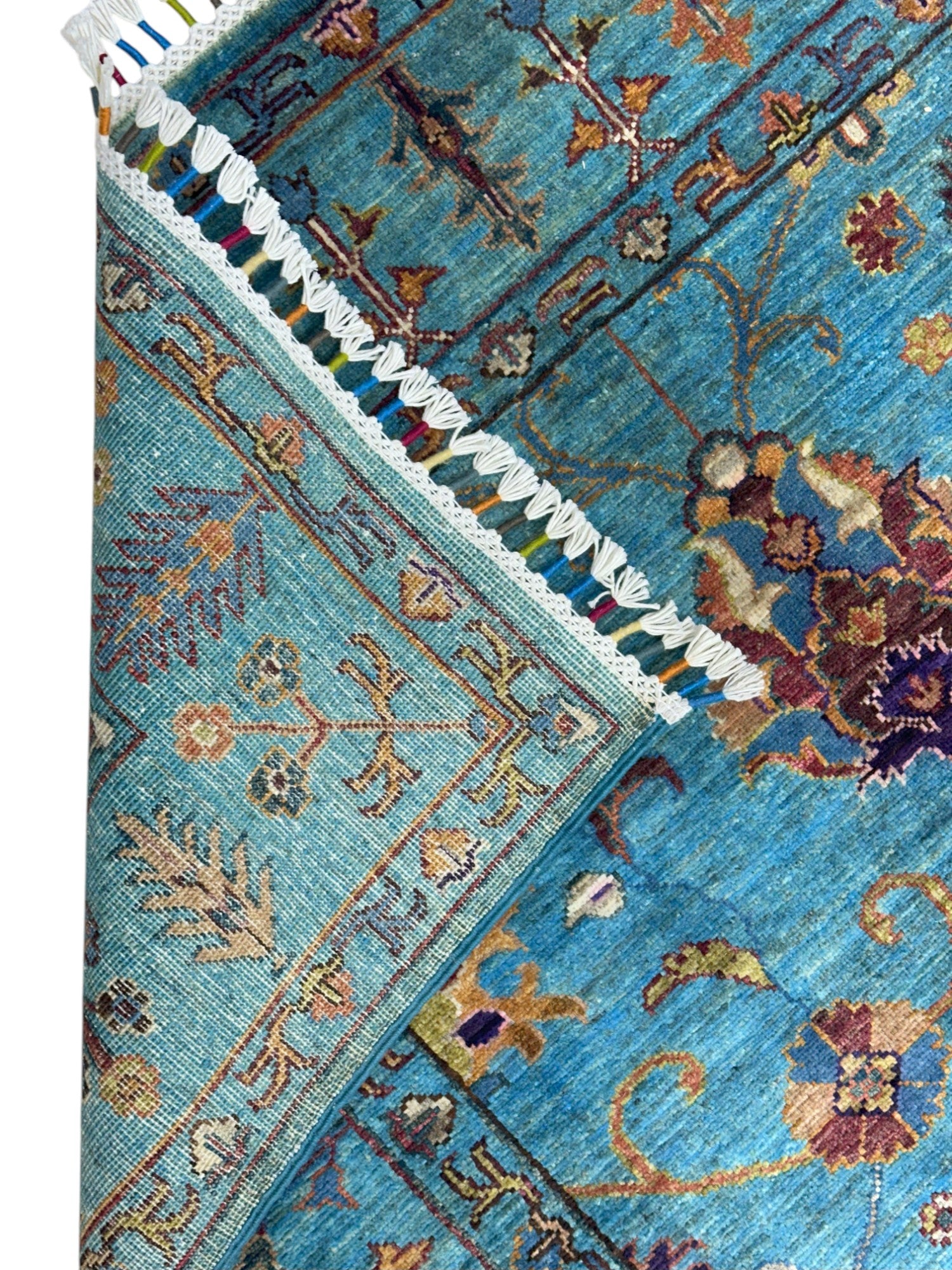 Hand-Knotted Afghani Chobi Sultani Wool Rug – 4’2″ x 6’2″