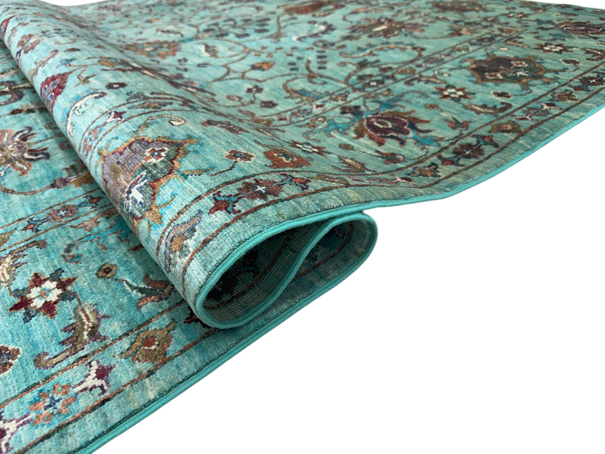 Hand-Knotted Afghani Chobi Sultani Wool Rug – 5’9″ x 7’10″