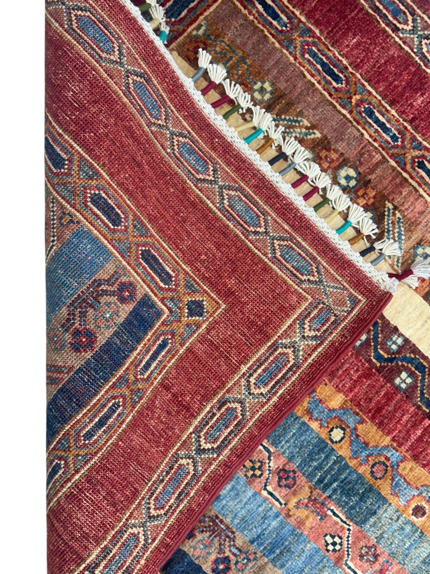 Hand-Knotted Afghani Chobi Khorjeen Wool Rug – 2’8″ x 9’6″