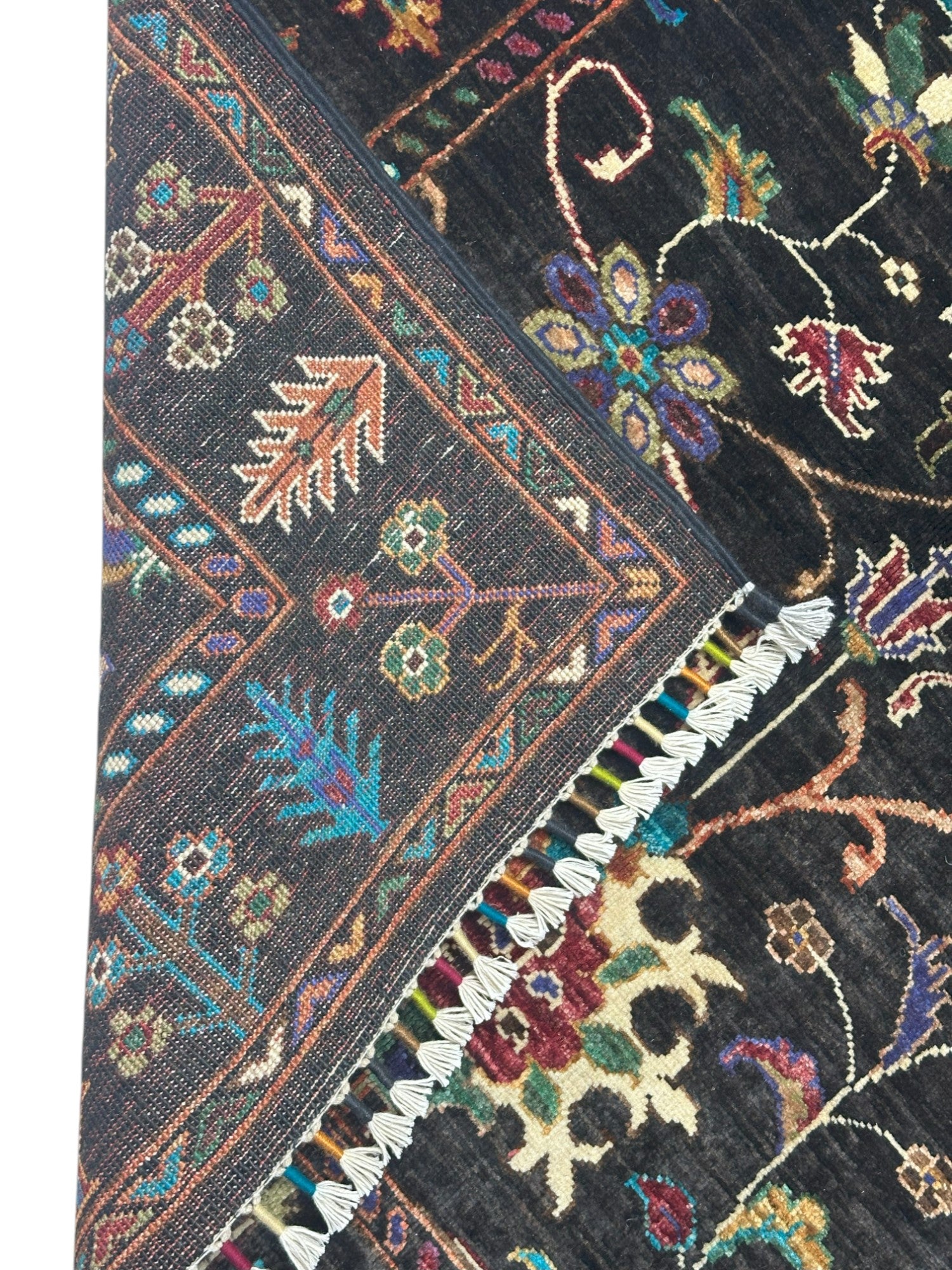 Hand-Knotted Afghani Chobi Sultani Wool Rug – 2’11″ x 4’2″