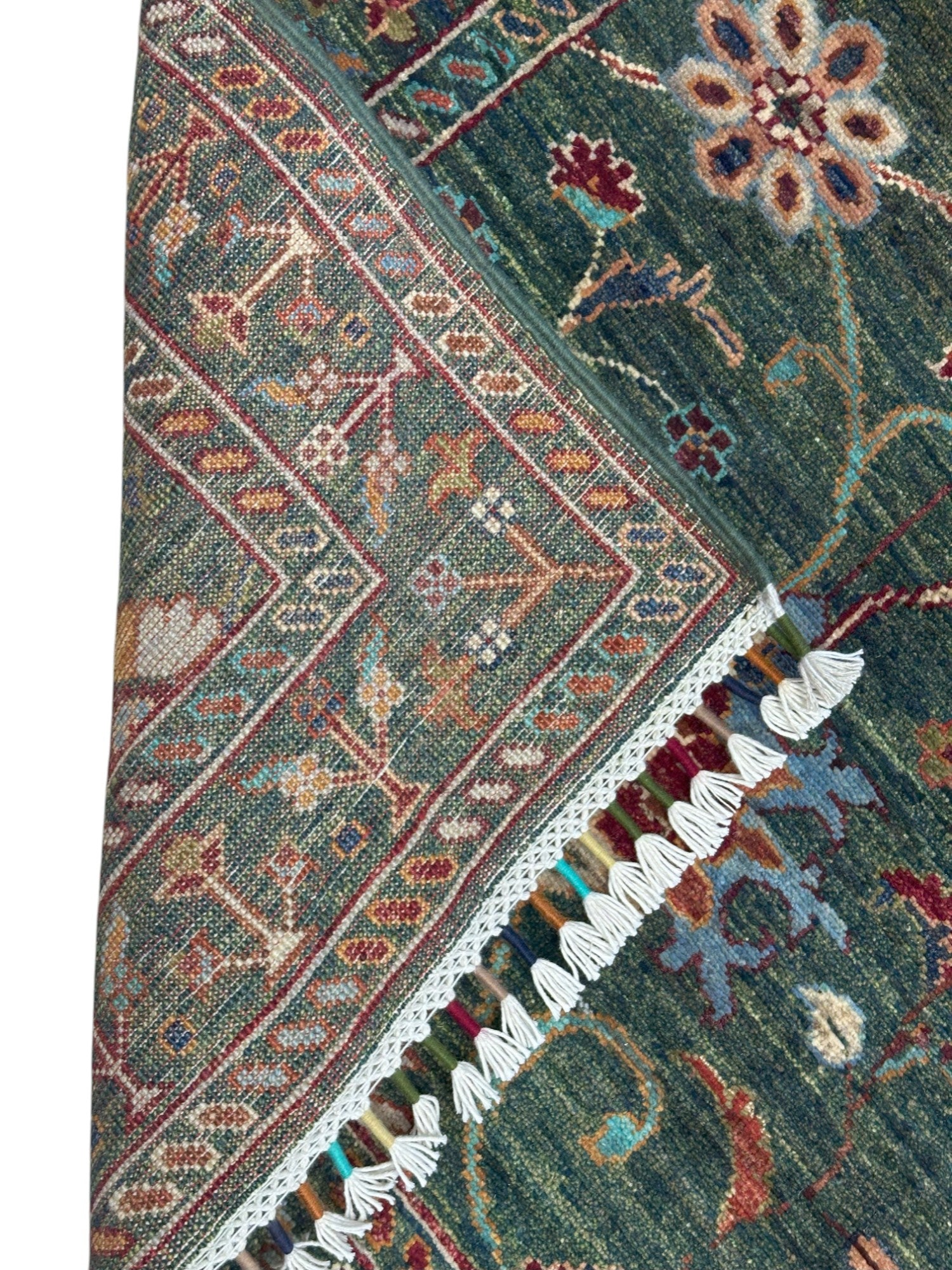 Hand-Knotted Afghani Chobi Super Kazak Wool Rug – 2’7″ x 10’9″