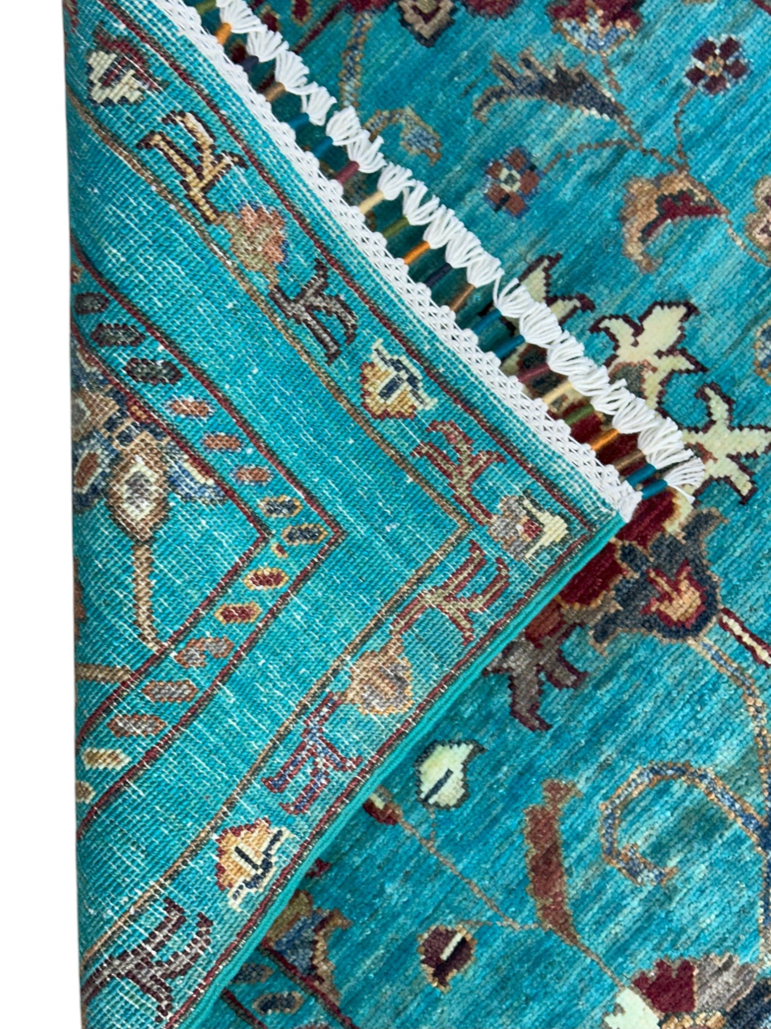Hand-Knotted Afghani Chobi Super Kazak Wool Rug – 2’11″ x 9’9″