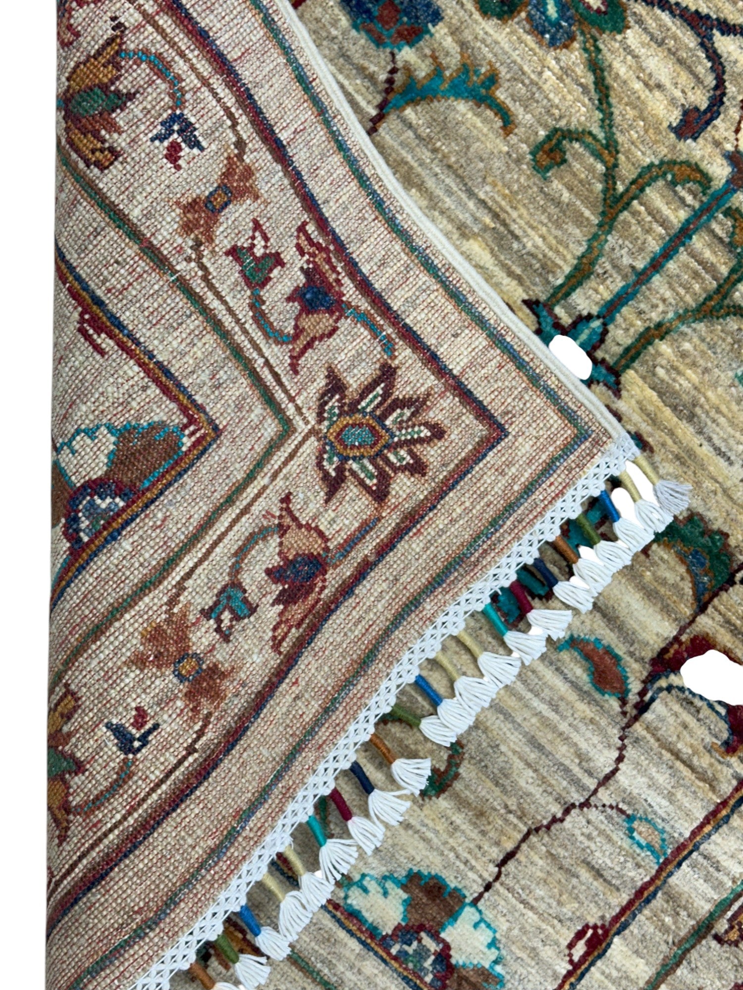 Hand-Knotted Afghani Chobi Khorjeen Wool Rug – 2’9″ x 9’11″