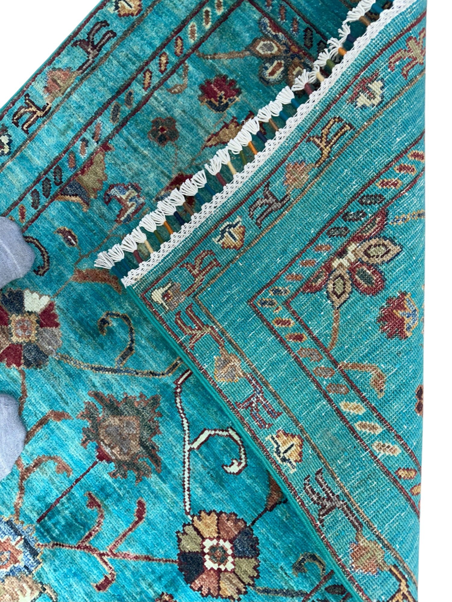 Hand-Knotted Afghani Chobi Sultani Wool Rug – 2’7″ x 8’7″