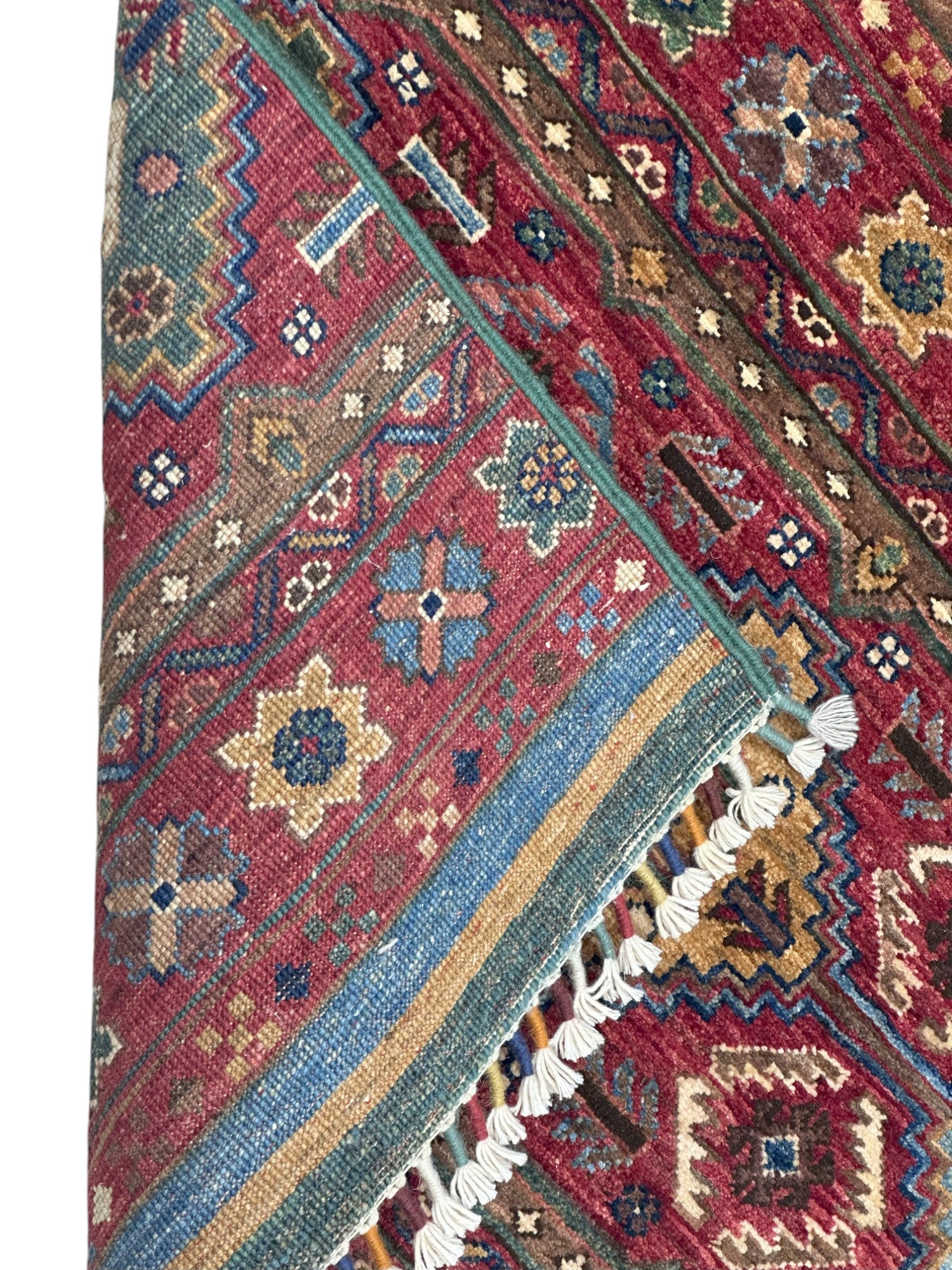 Hand-Knotted Afghani Chobi Khorjeen Wool Rug – 2’9″ x 8’8″