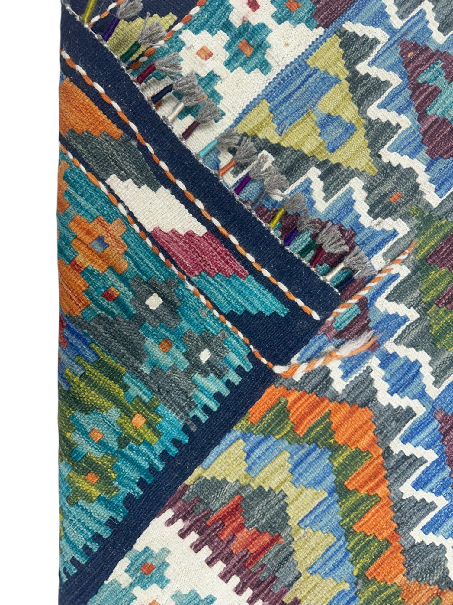 Hand-Woven Afghani Kilim Wool Rug 3'4" x 5'
