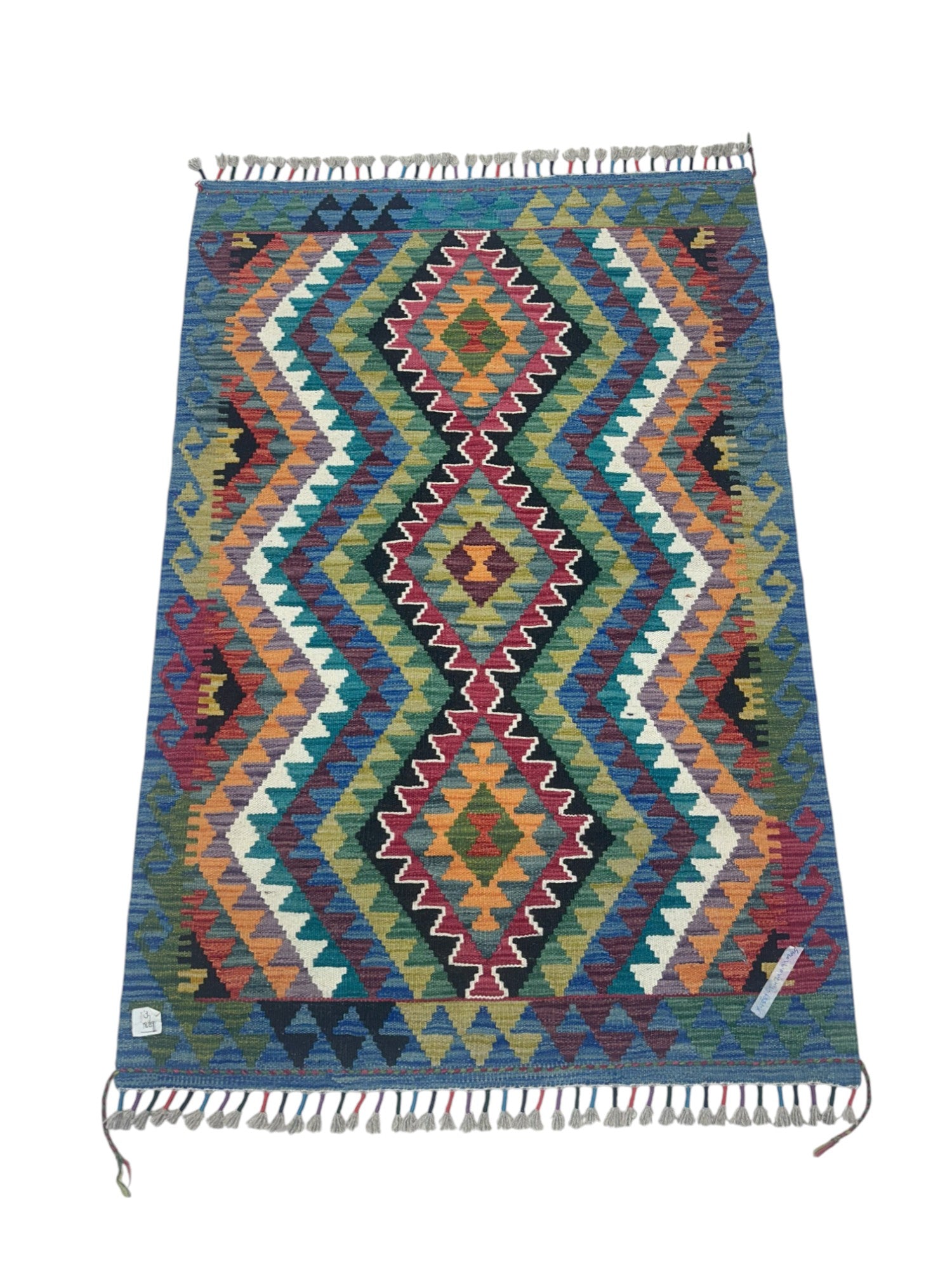 Hand-Woven Afghani Kilim Wool Rug 3'3" x 5'3"