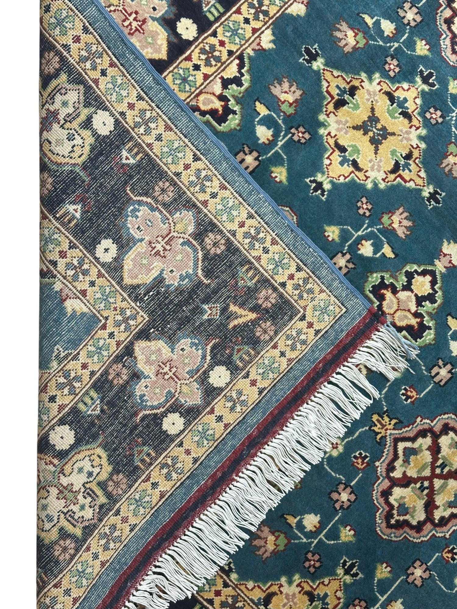Hand-Knotted Afghani Heart Shape Wool Rug – 6’8″ x 9’2″